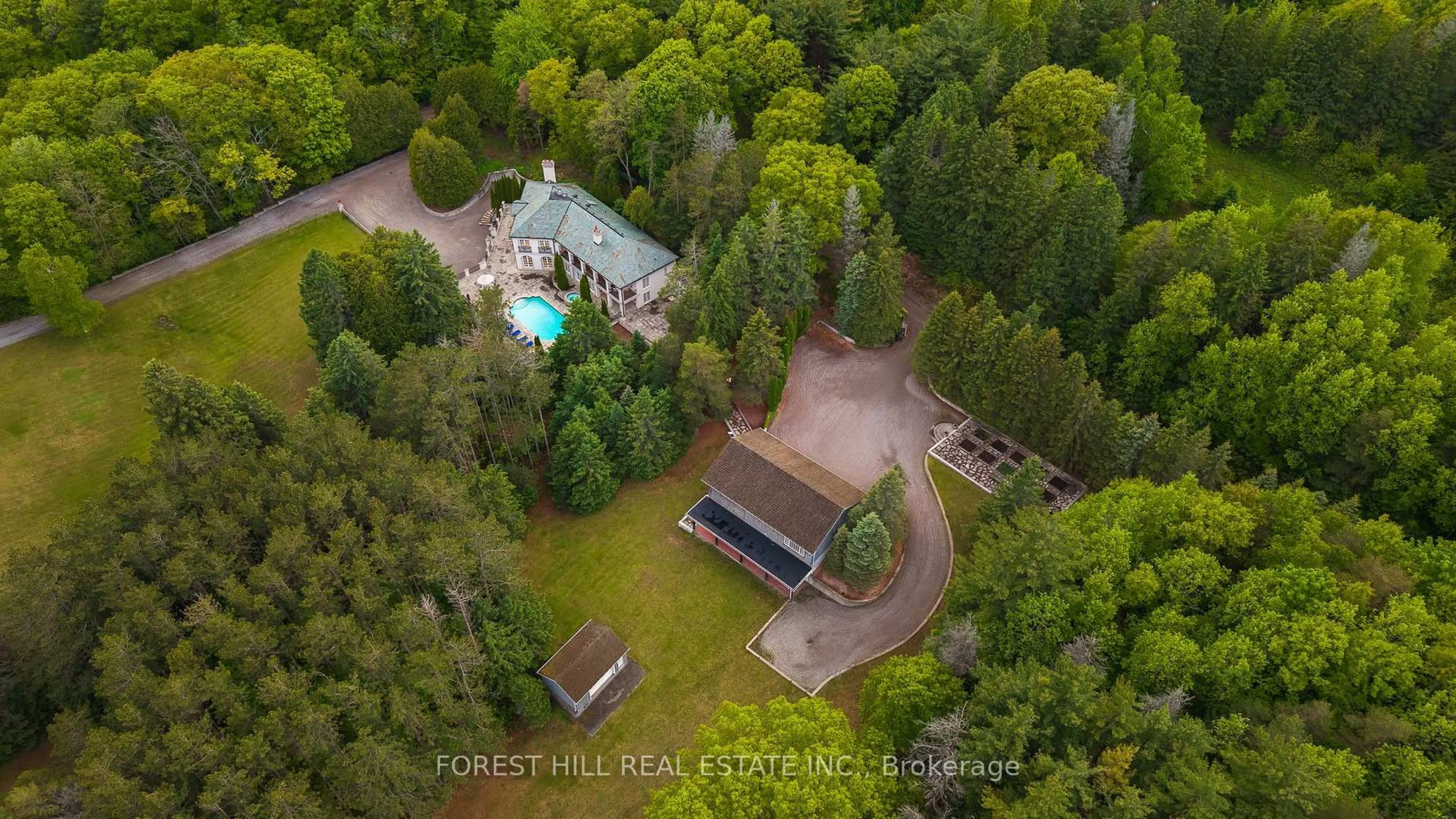 A pic from outside/outdoor area/front of a property/back of a property/a pic from drone, forest/trees view for 68 Crows Pass Rd, Scugog Ontario L9P 1R4