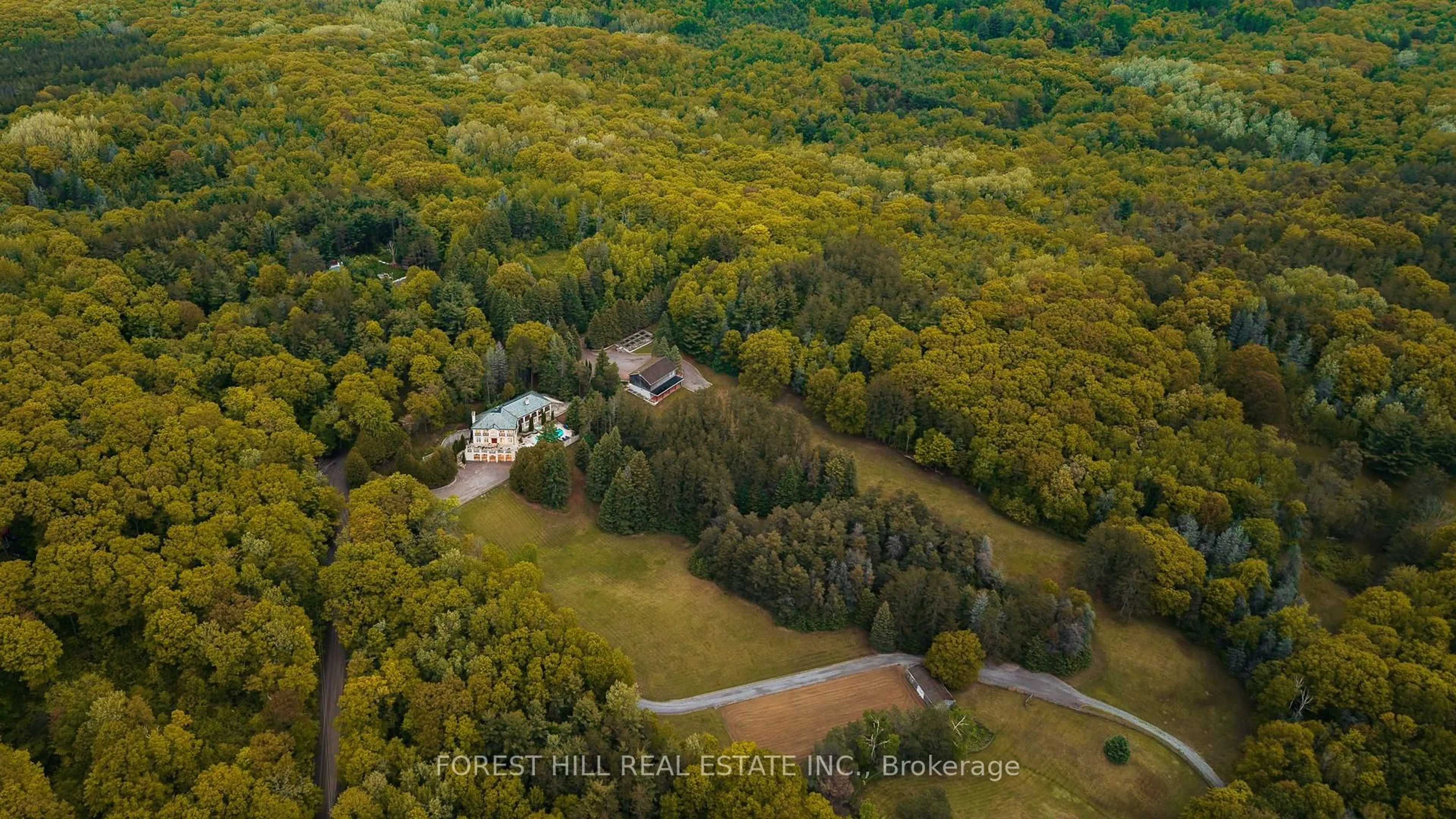 A pic from outside/outdoor area/front of a property/back of a property/a pic from drone, forest/trees view for 68 Crows Pass Rd, Scugog Ontario L9P 1R4