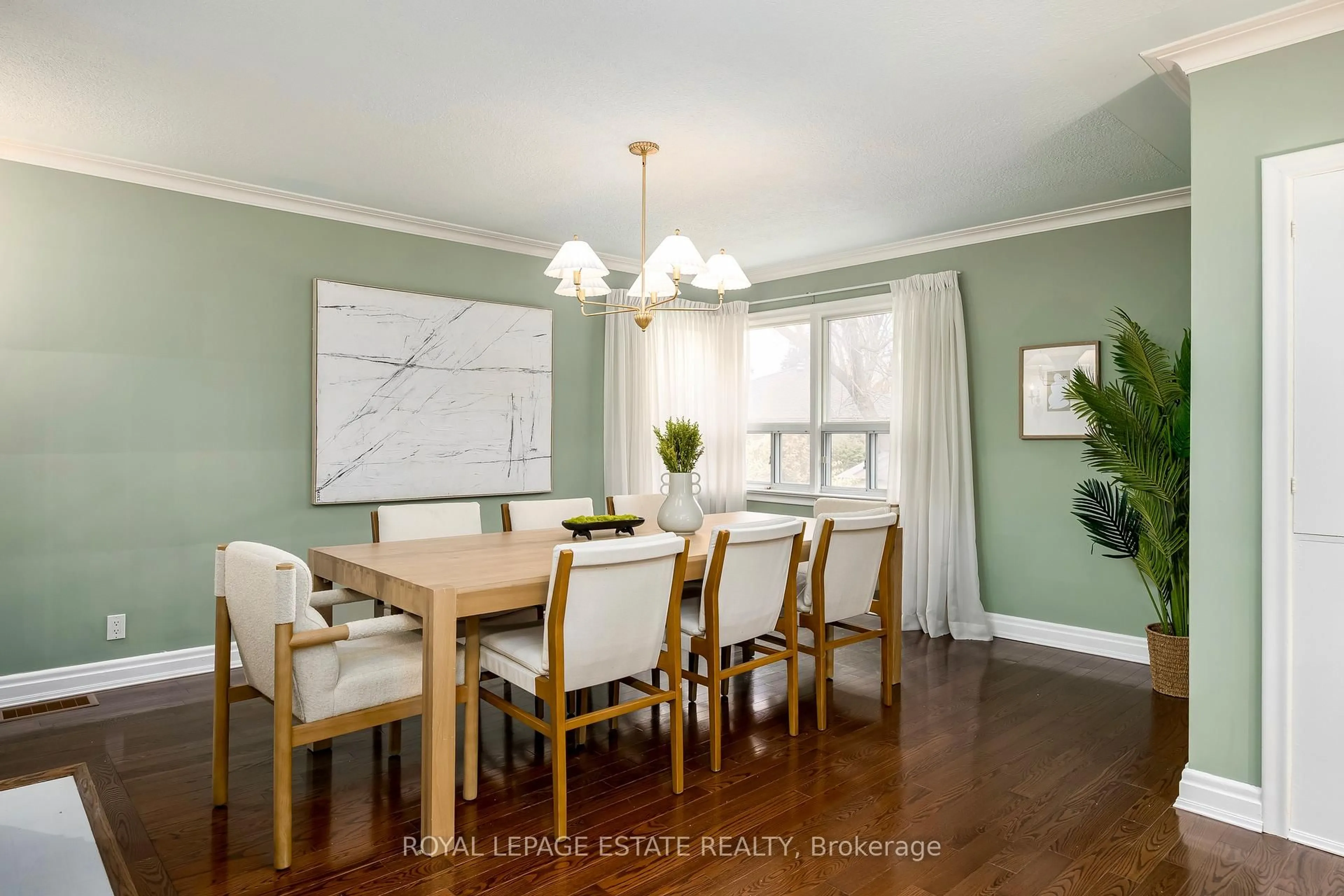 Dining room, wood/laminate floor for 44 Cliffside Dr, Toronto Ontario M1N 1L3