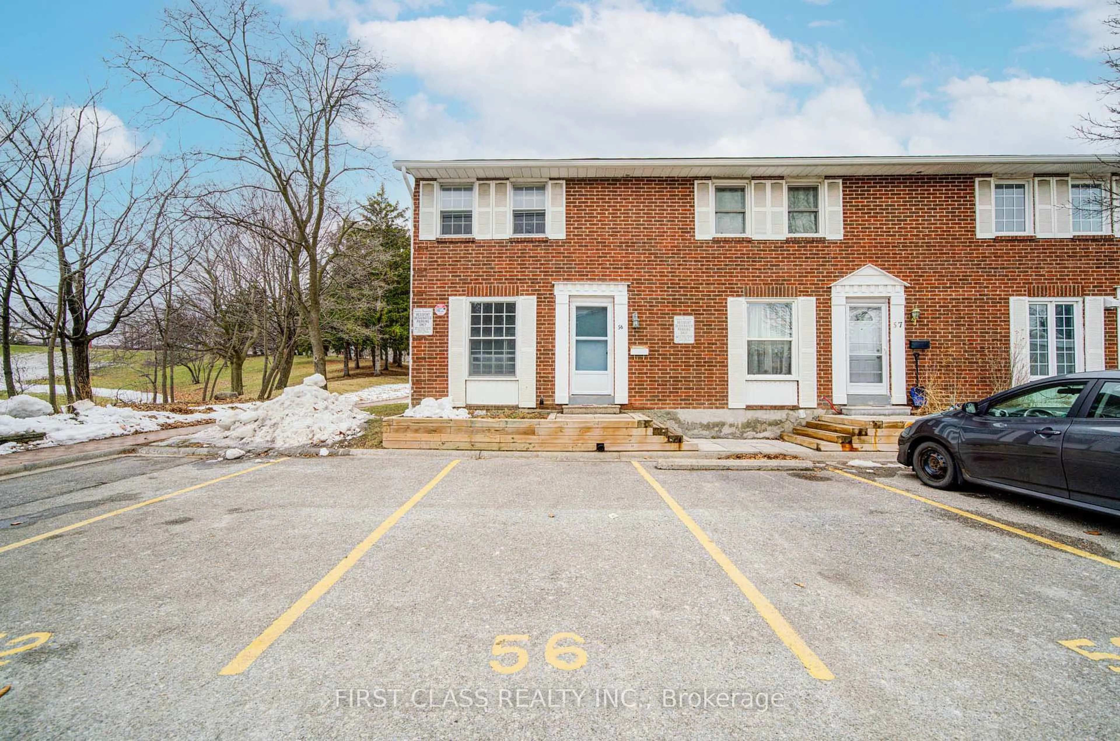 A pic from outside/outdoor area/front of a property/back of a property/a pic from drone, street for 71 Cass Ave #56, Toronto Ontario M1T 3P8