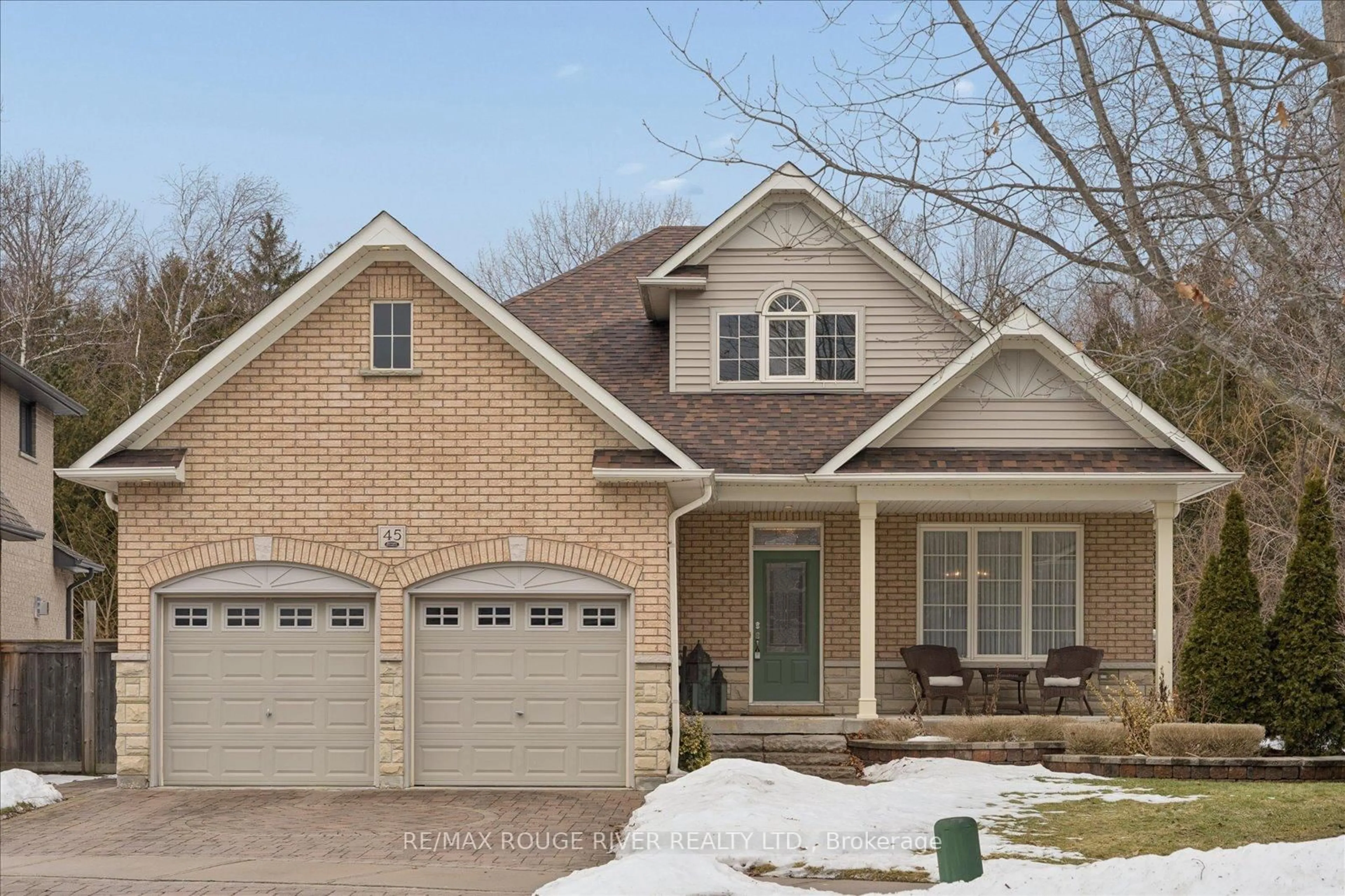 Home with brick exterior material, street for 45 Pebblebrook Cres, Whitby Ontario L1R 3P3