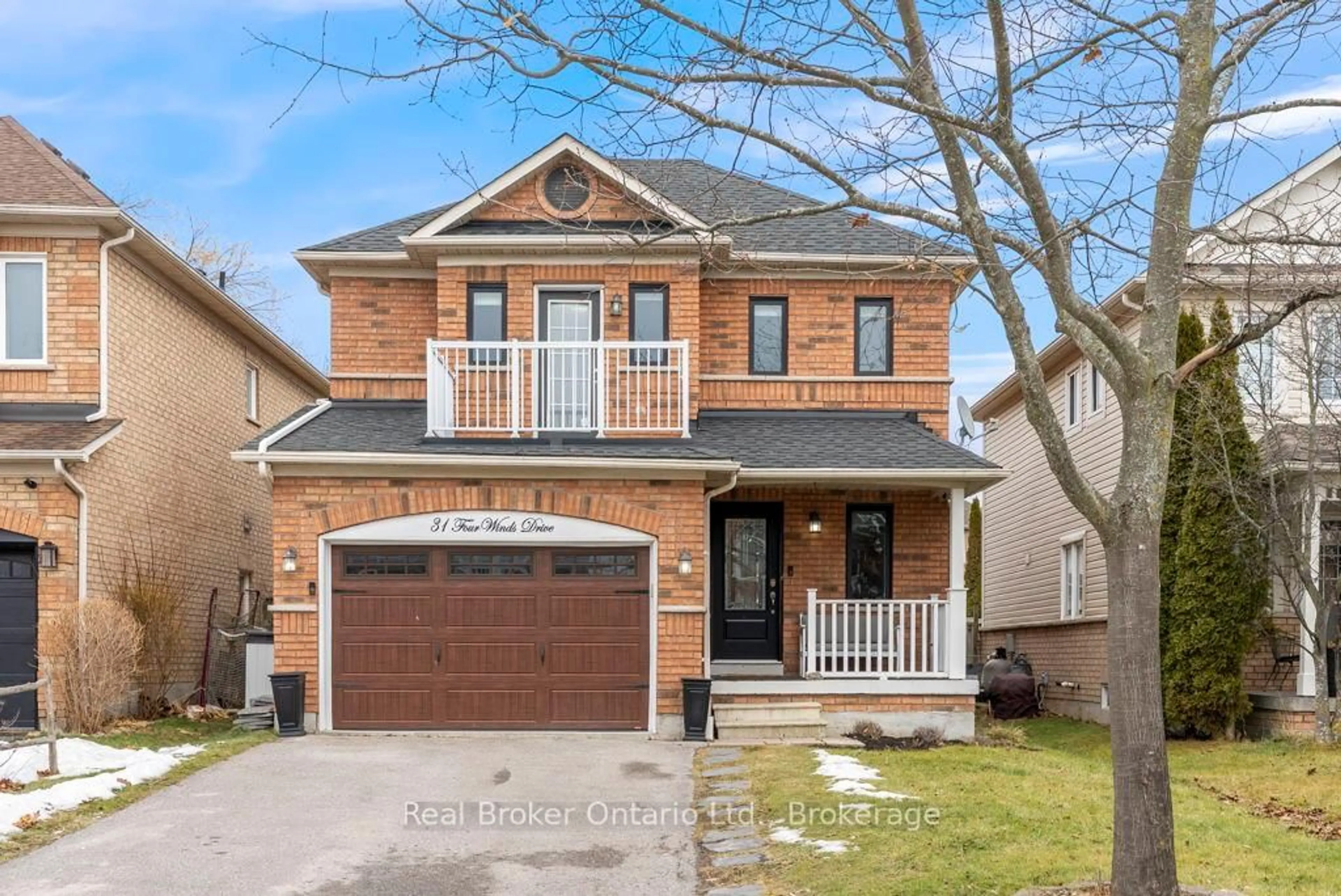 Home with brick exterior material, street for 31 Four Winds Dr, Whitby Ontario L1N 9R8