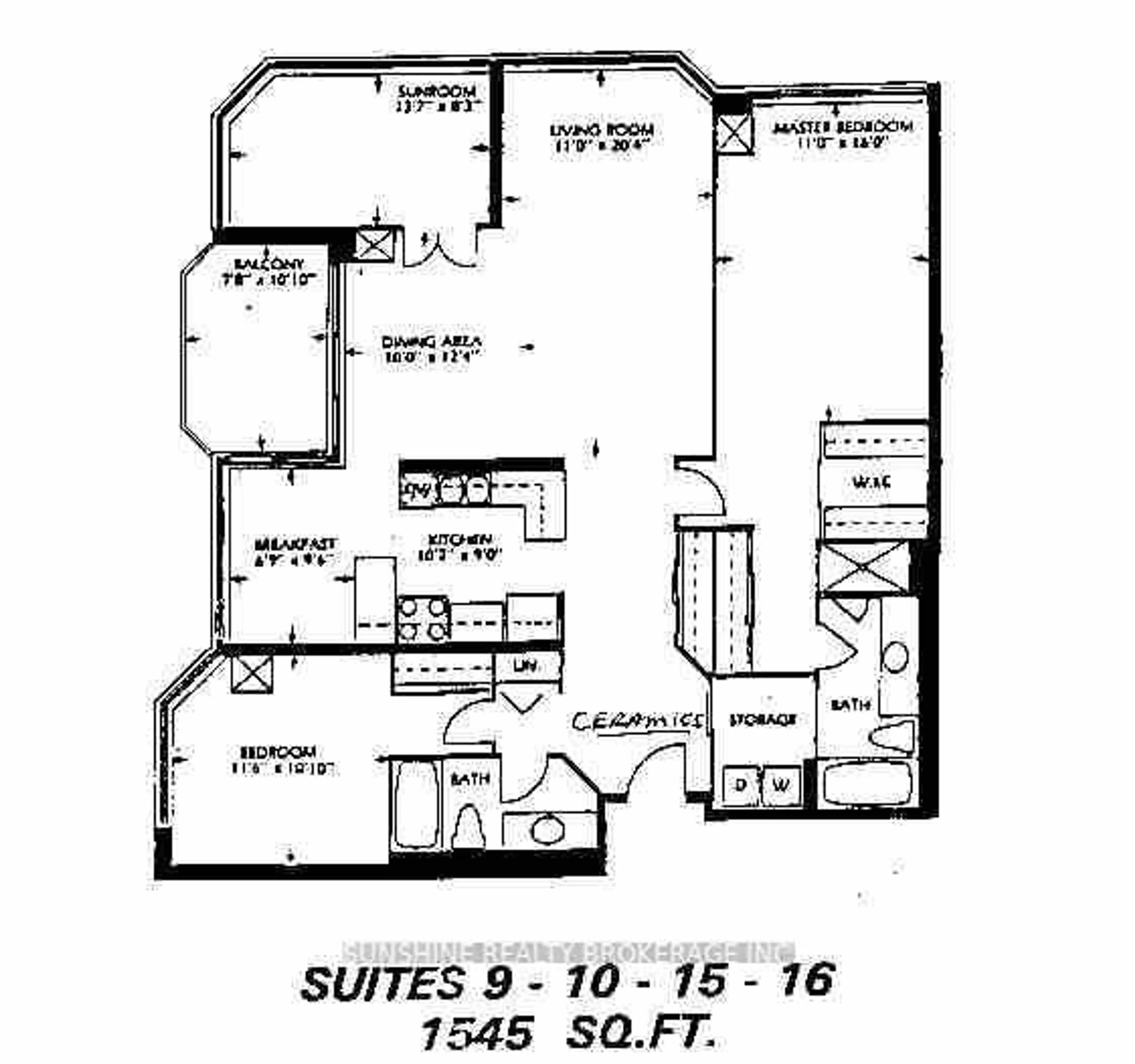 Floor plan for 175 Bamburgh Circ #309, Toronto Ontario M1W 3X8