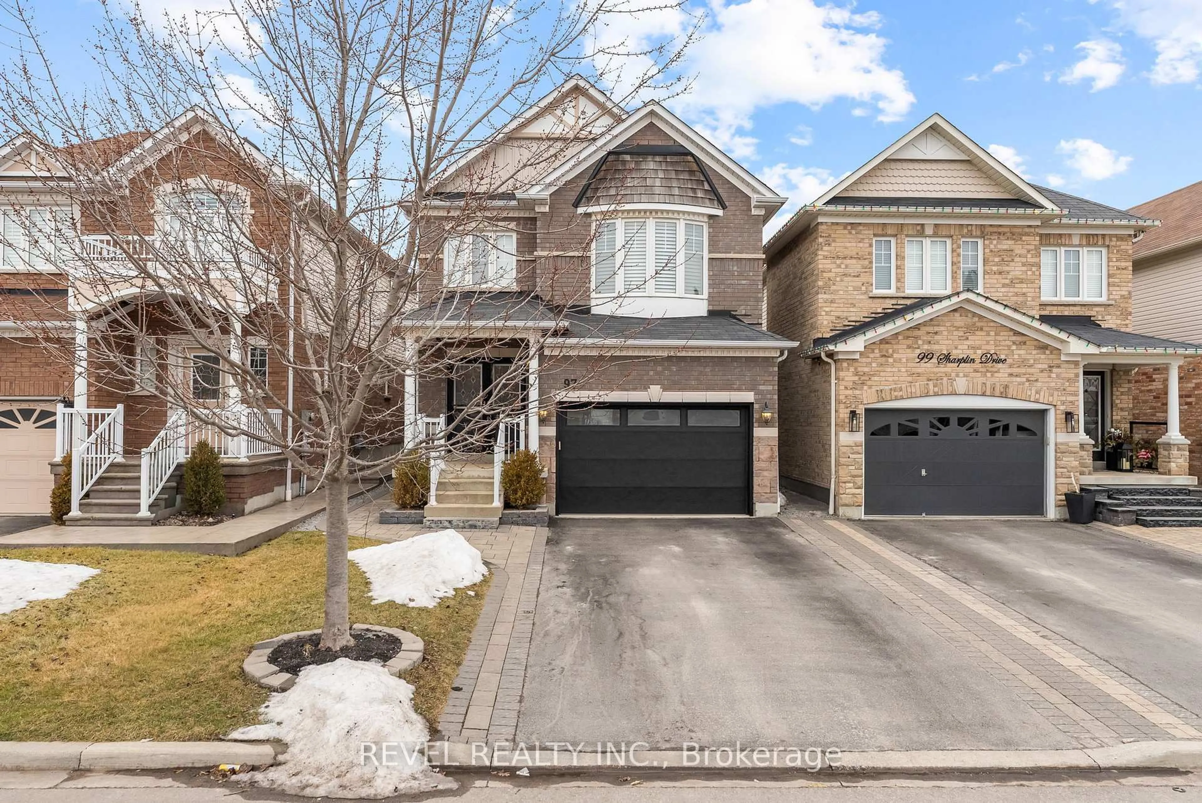 Home with brick exterior material, street for 97 Sharplin Dr, Ajax Ontario L1Z 0P3