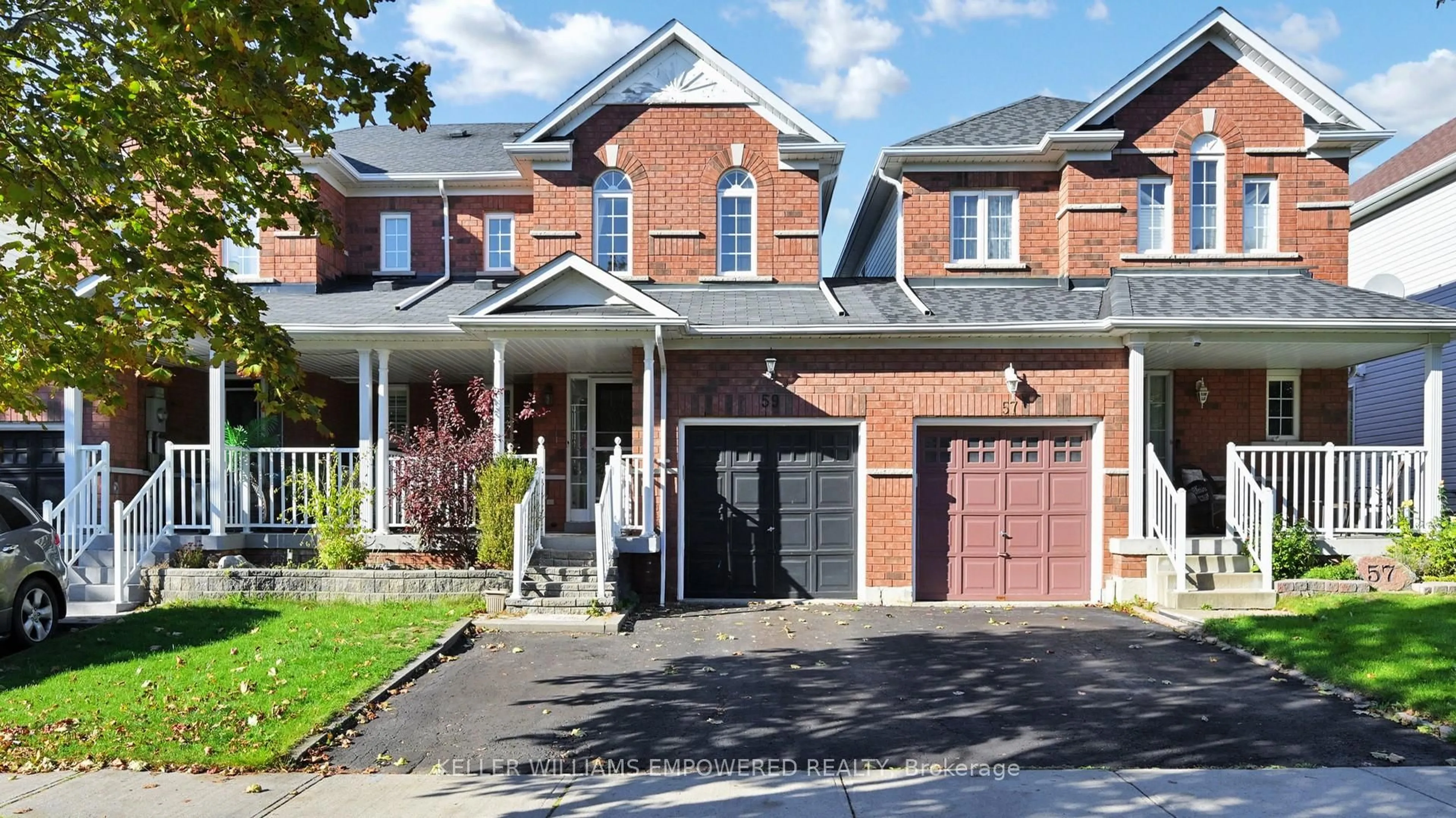 Home with brick exterior material, street for 59 Melody Dr, Whitby Ontario L1M 1K6