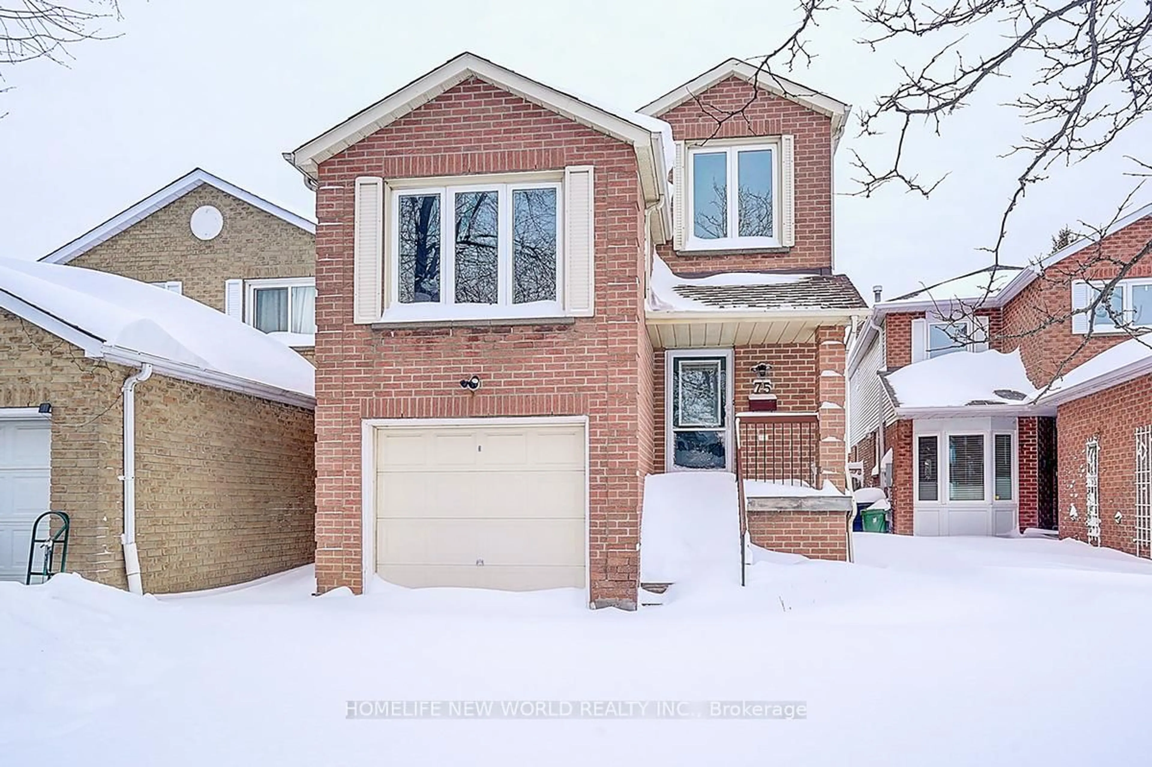 Home with brick exterior material, street for 75 Enchanted Hills Cres, Toronto Ontario M1V 3N9