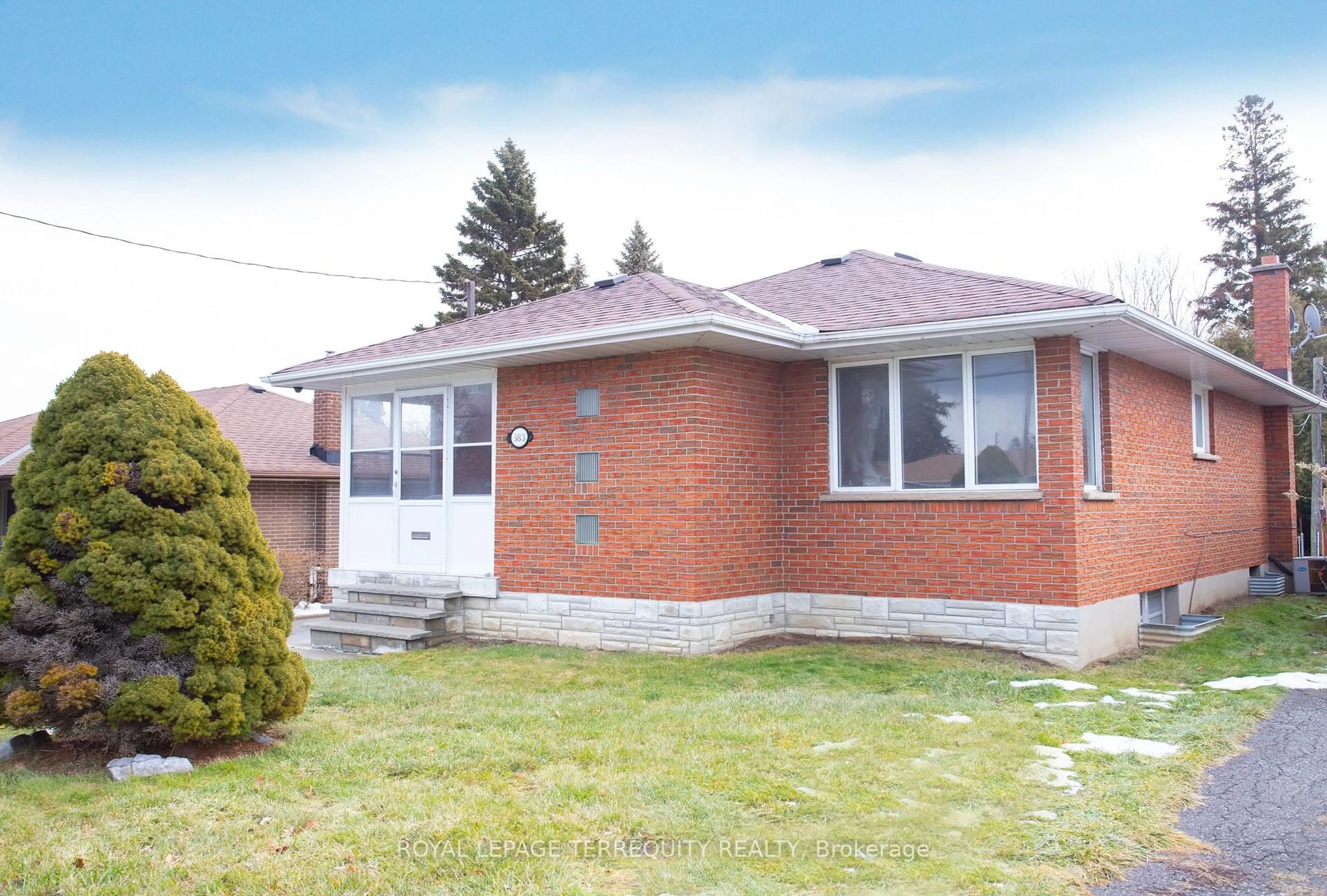 Home with brick exterior material, street for 383 Rossland Rd, Oshawa Ontario L1J 3G7