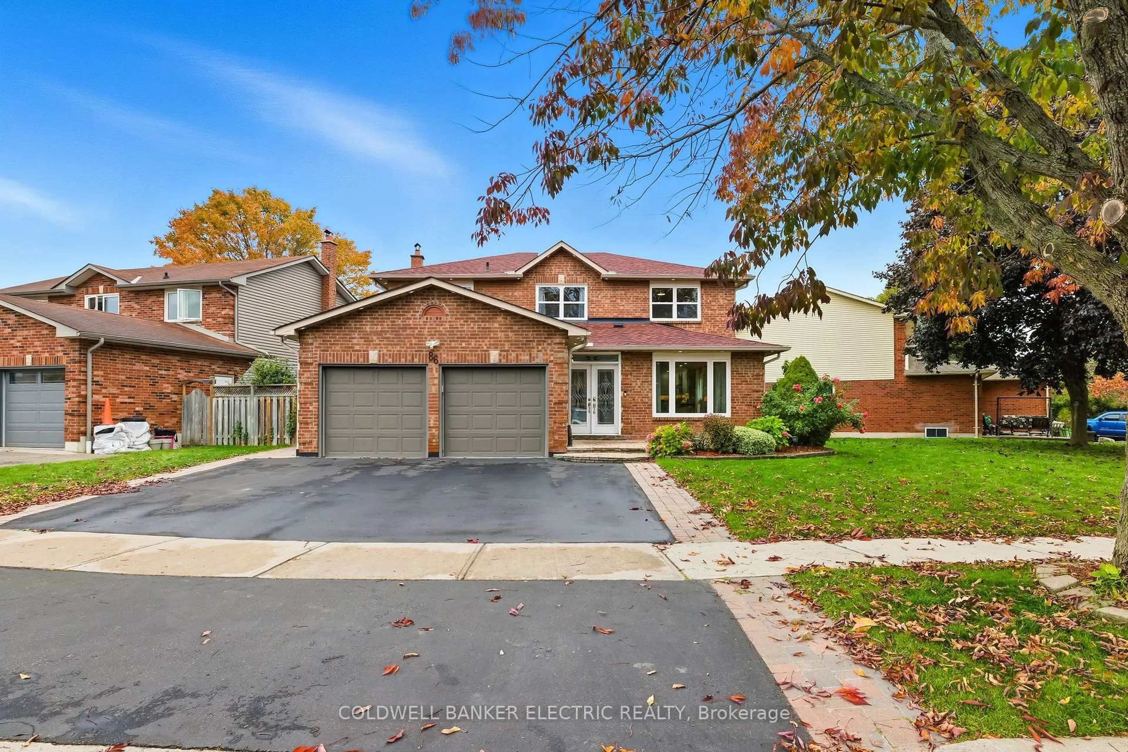 Home with brick exterior material, street for 86 Rollo Dr, Ajax Ontario L1S 7B7