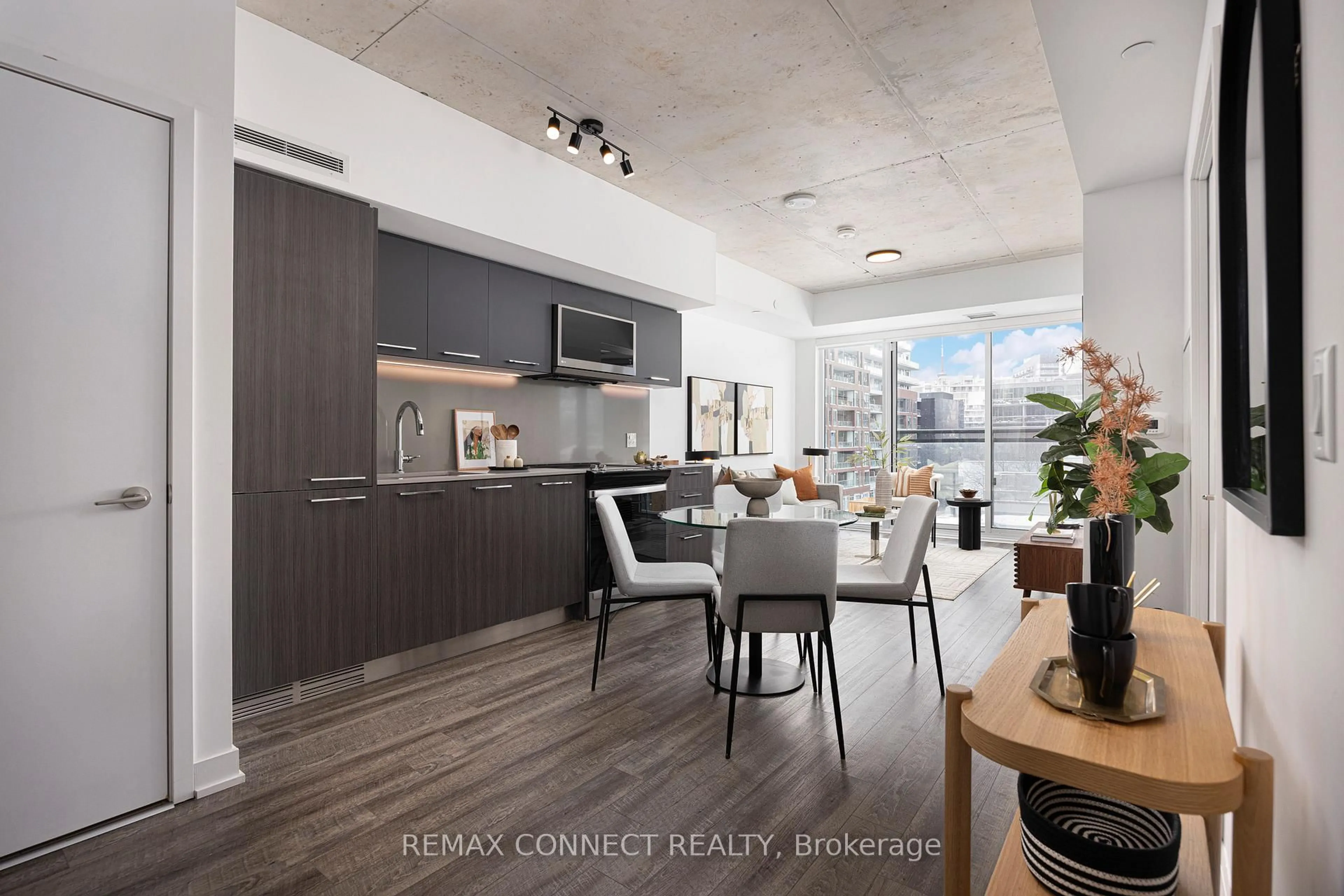 Open concept kitchen, unknown for 665 Queen St #417, Toronto Ontario M4M 0G3