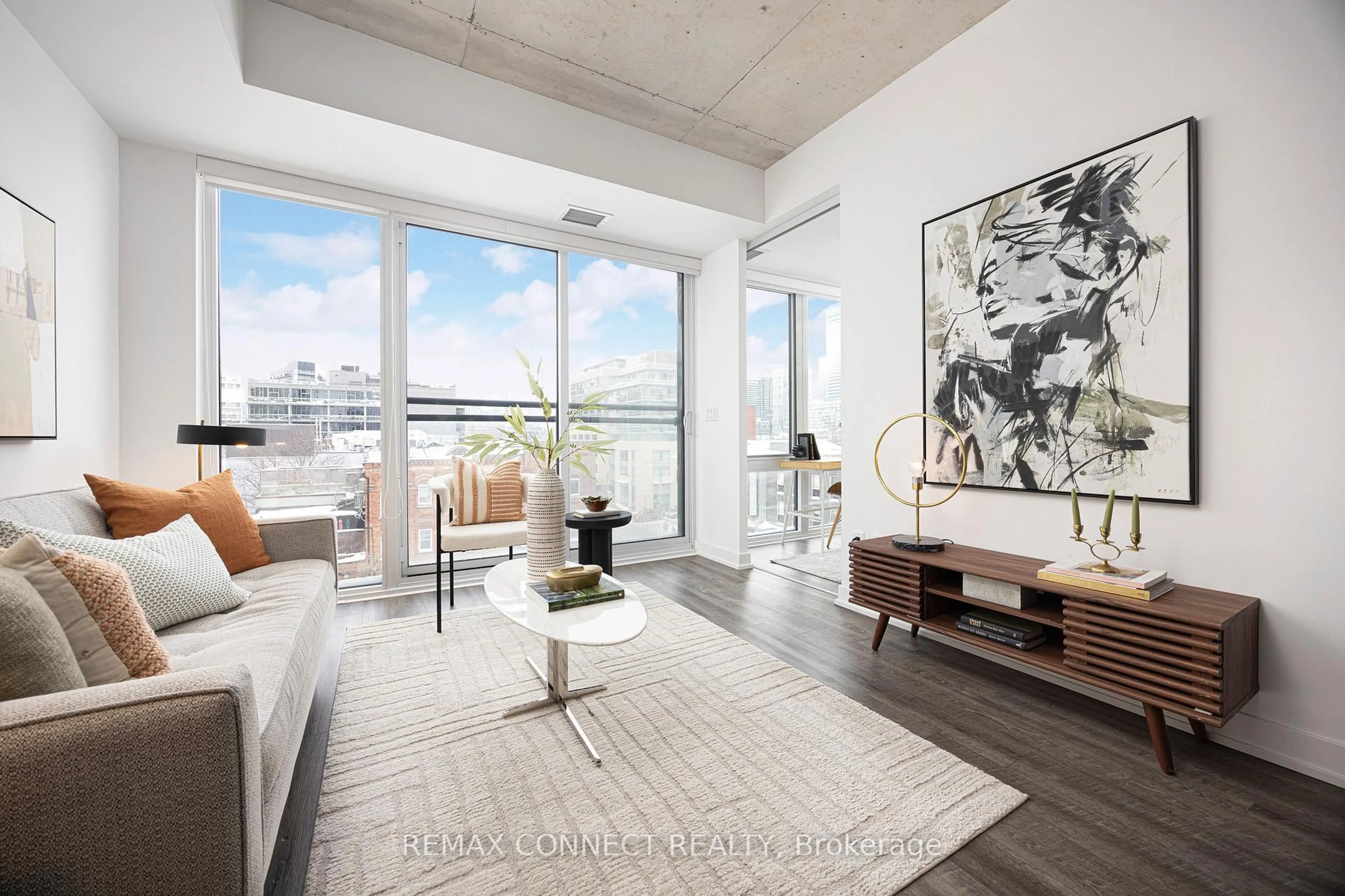 Living room with furniture, unknown for 665 Queen St #417, Toronto Ontario M4M 0G3