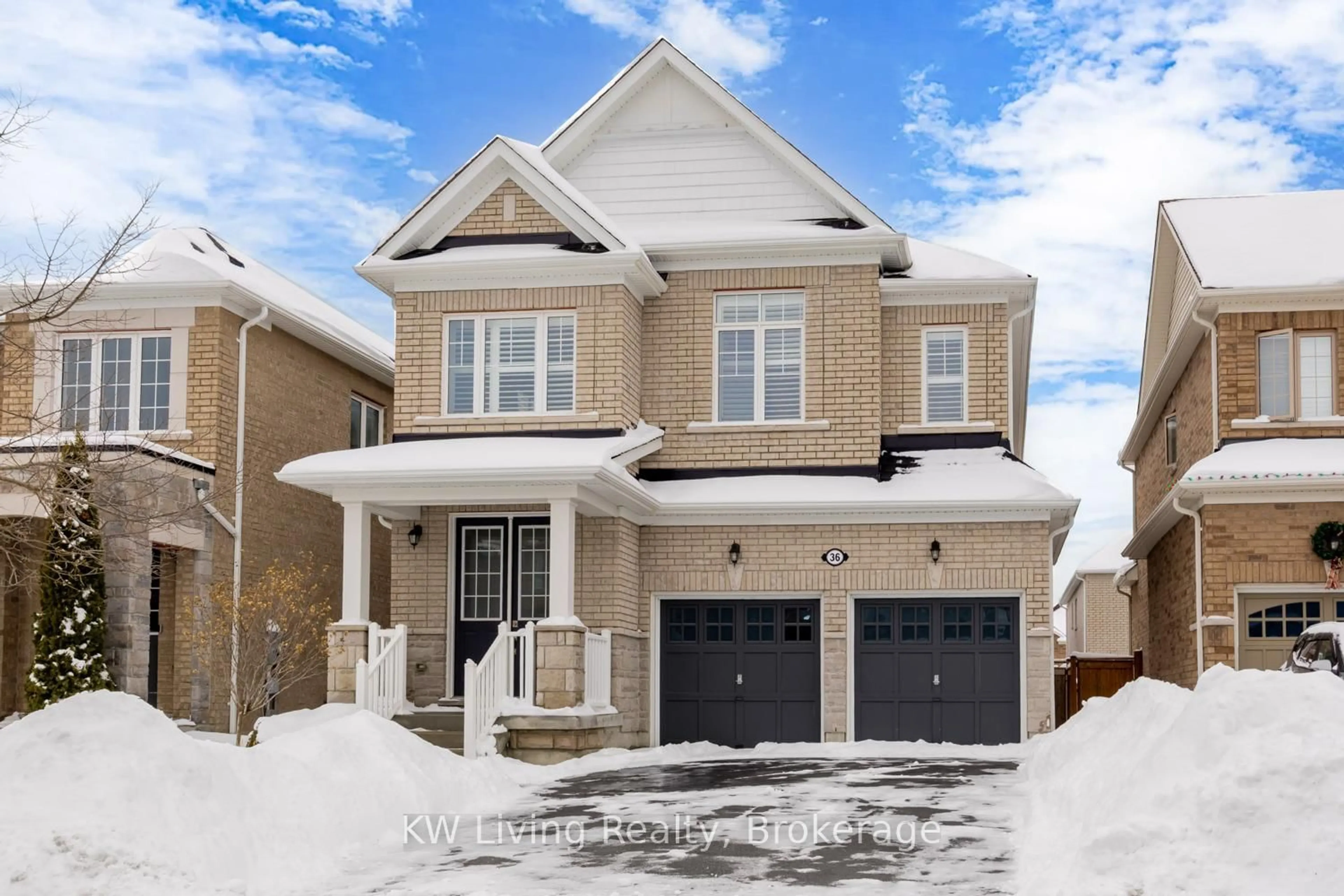 Home with brick exterior material, street for 36 Charterhouse Dr, Whitby Ontario L1R 0N2