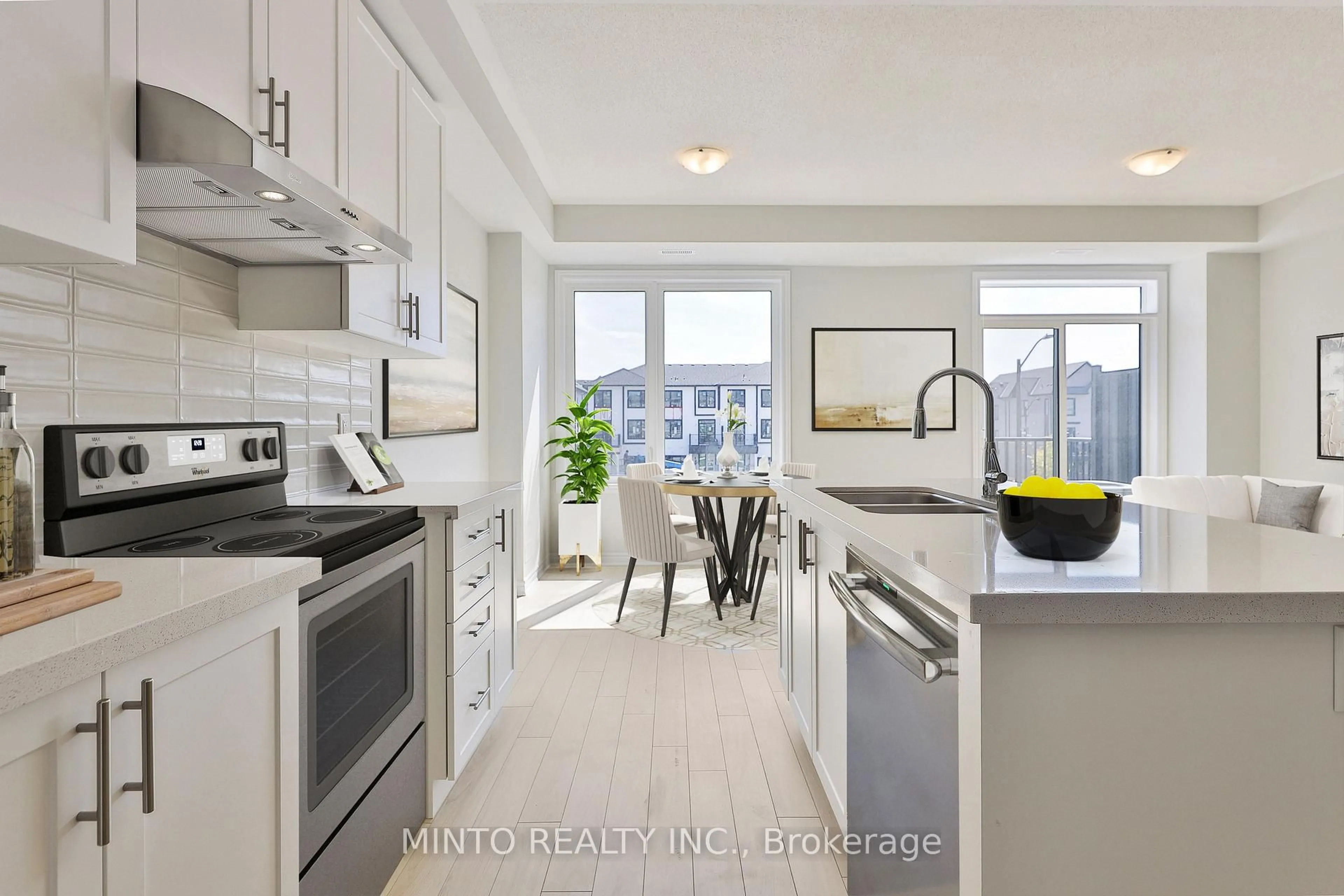 Open concept kitchen, ceramic/tile floor for 1035 Honeycomb Path, Oshawa Ontario L1L 0X1