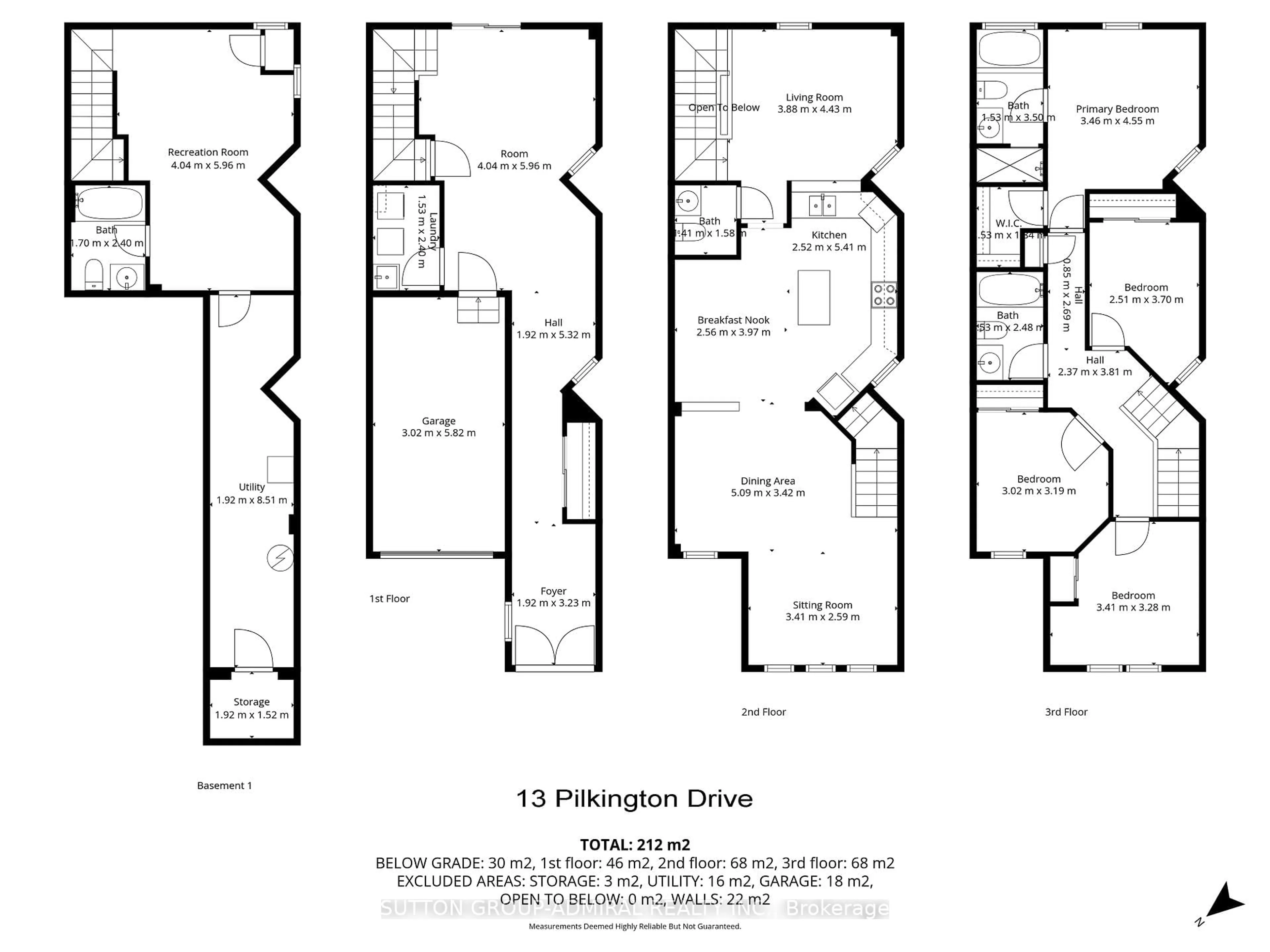 Floor plan for 13 Pilkington Dr, Toronto Ontario M1L 0B7