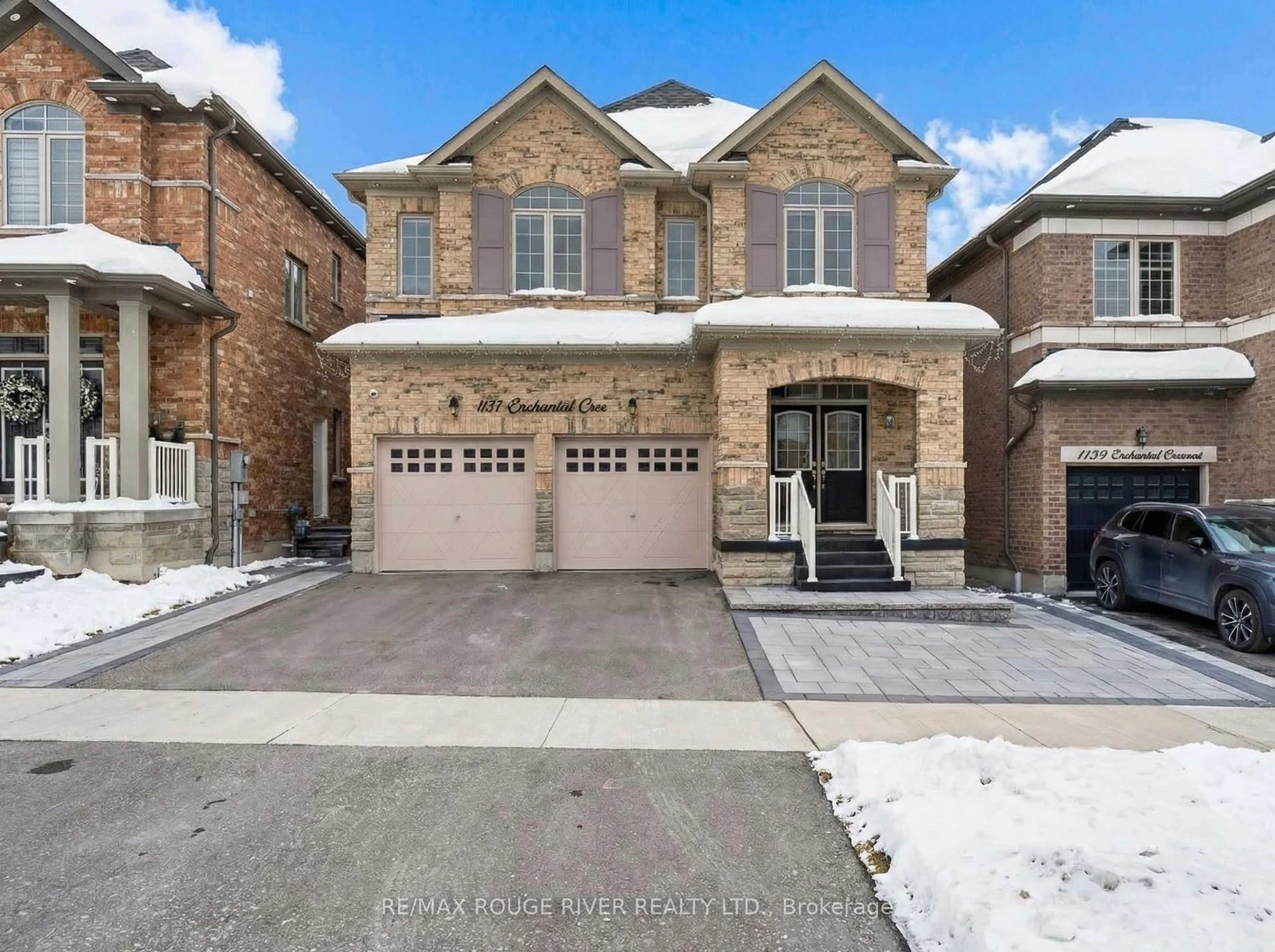 Home with brick exterior material, street for 1137 Enchanted Cres, Pickering Ontario L1X 0H1