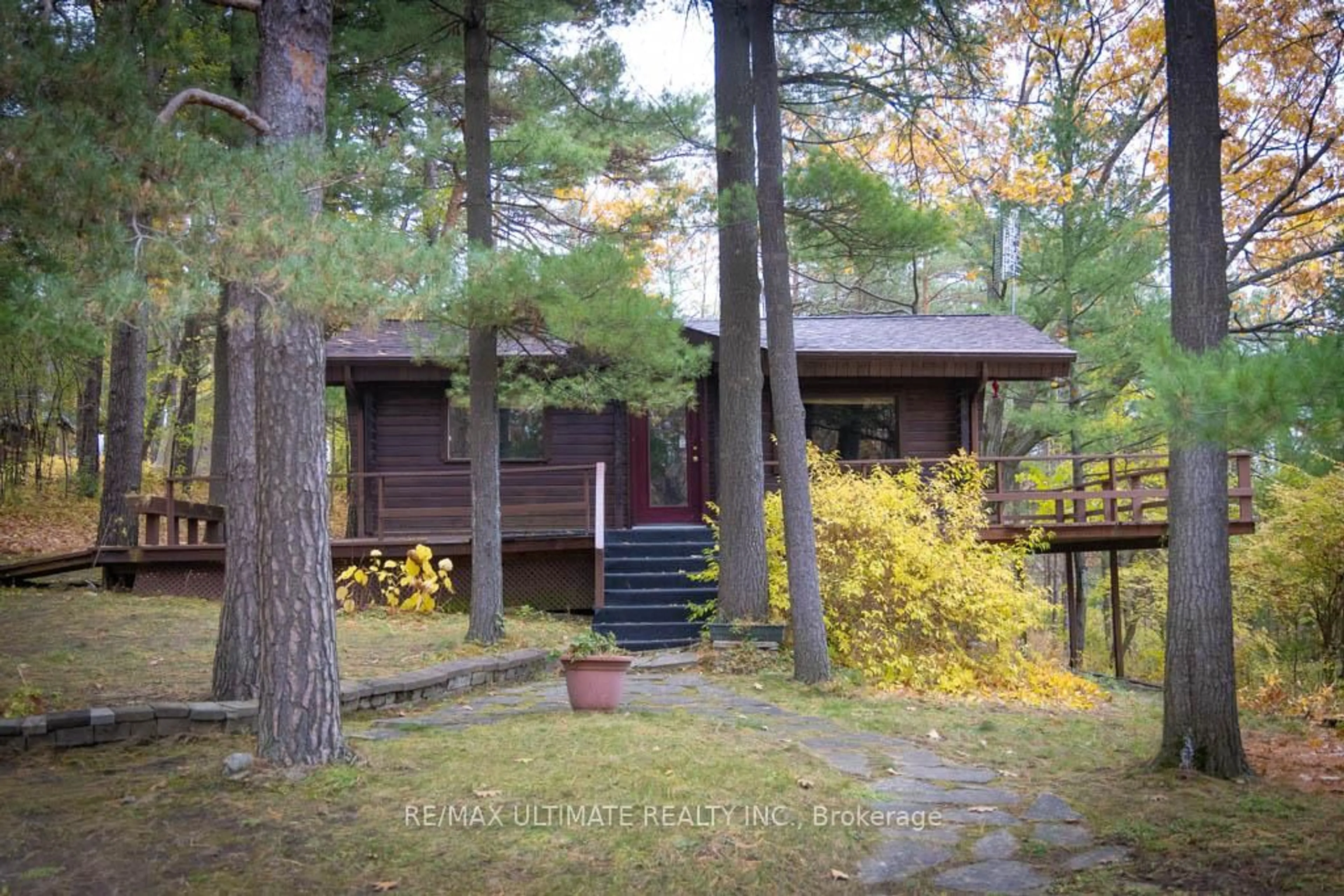 Patio, forest/trees view for 65 Sumac Lane, Scugog Ontario L9L 2C3