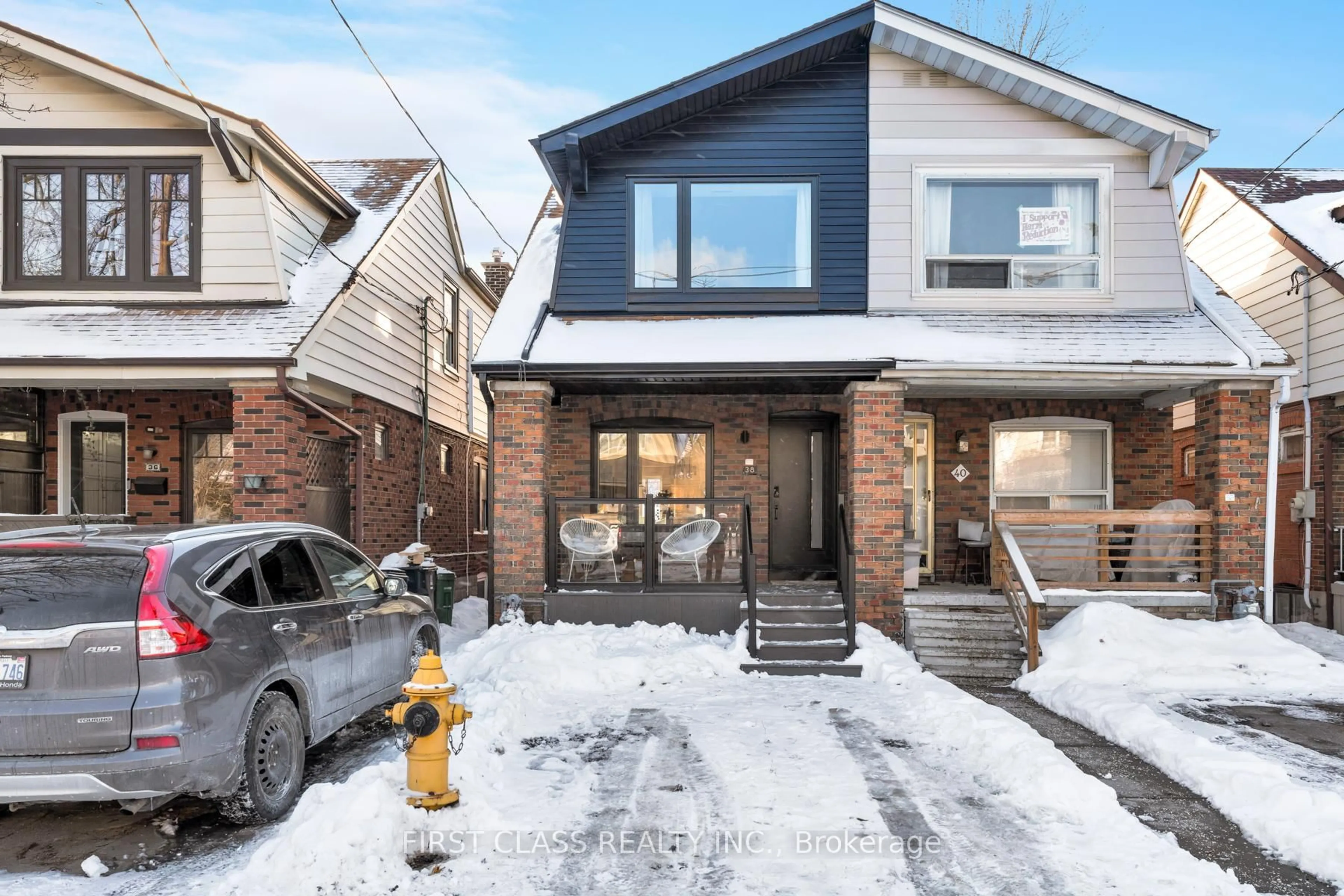 Home with brick exterior material, street for 38 Bonnie Brae Blvd, Toronto Ontario M4J 4N2