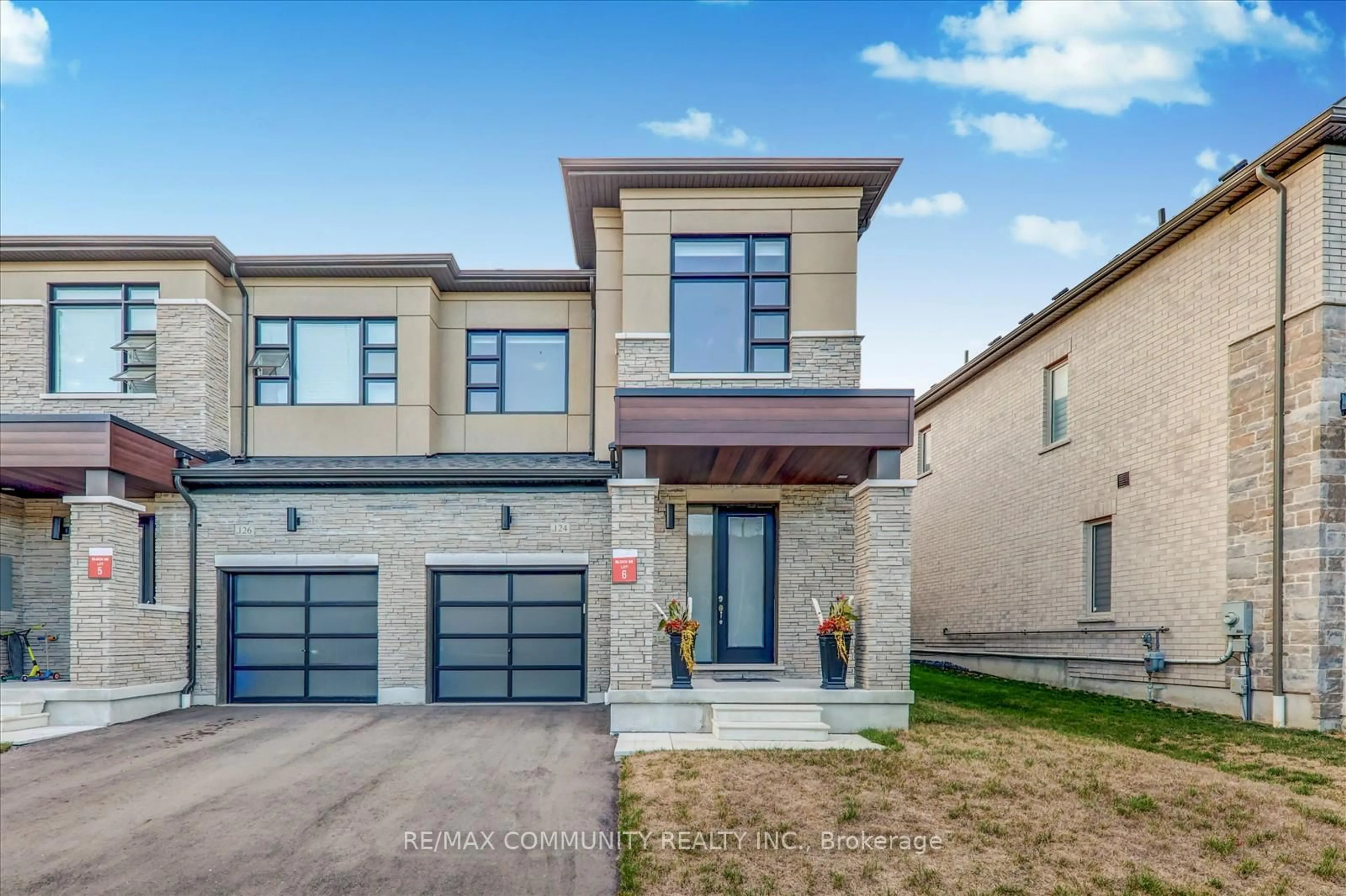 Home with brick exterior material, street for 124 Ogston Cres, Whitby Ontario L1P 0H3