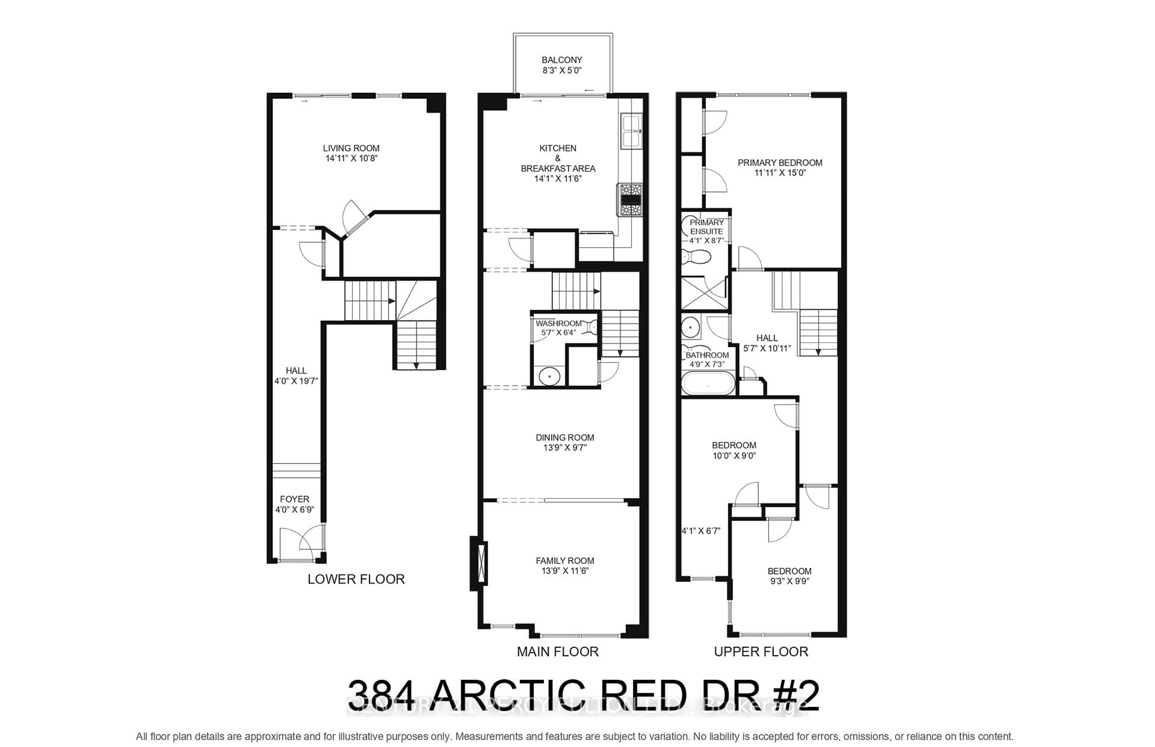 Floor plan for 384 Arctic Red Dr #2, Oshawa Ontario L1L 0M5