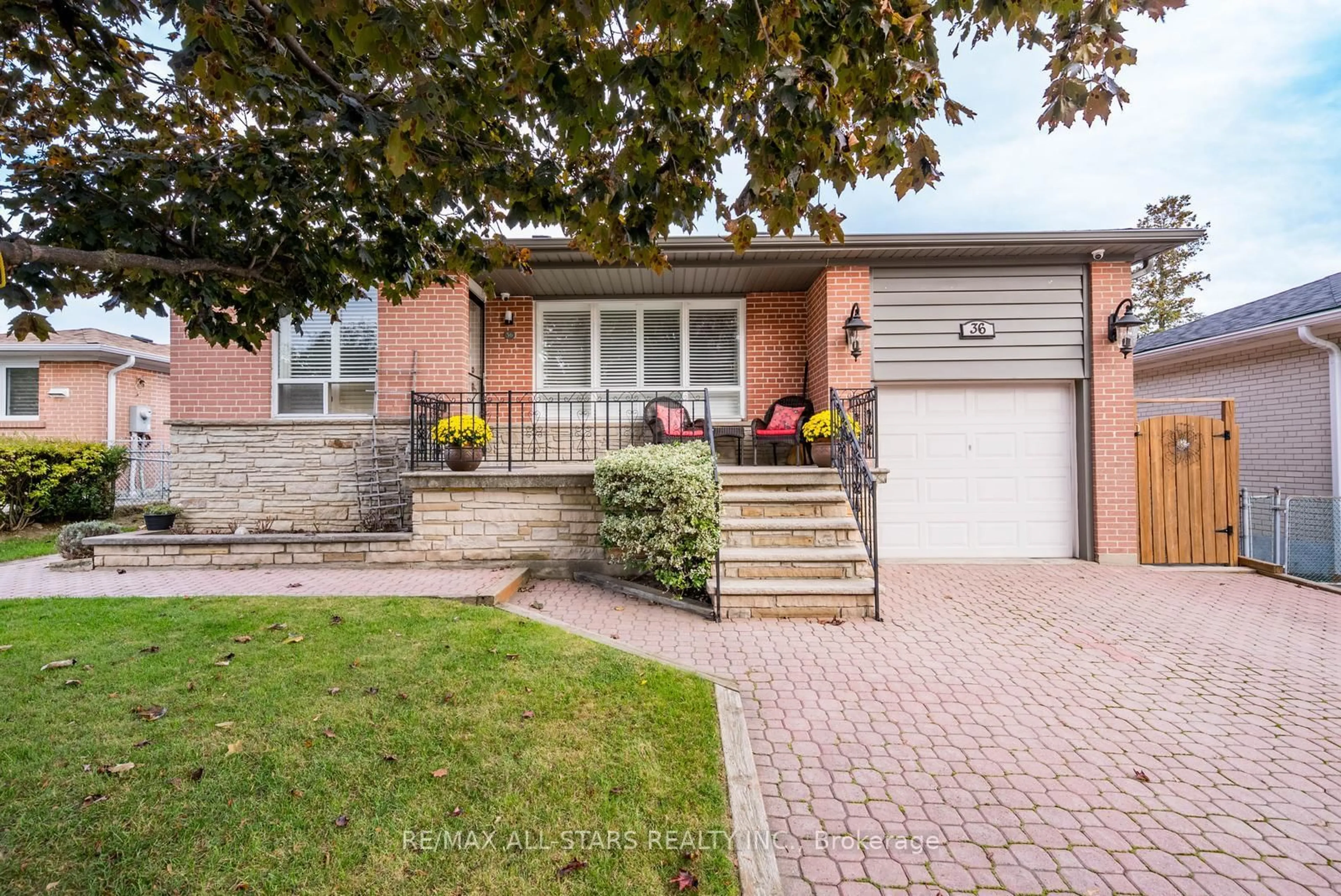 Home with brick exterior material, street for 36 Midcroft Dr, Toronto Ontario M1S 1X2