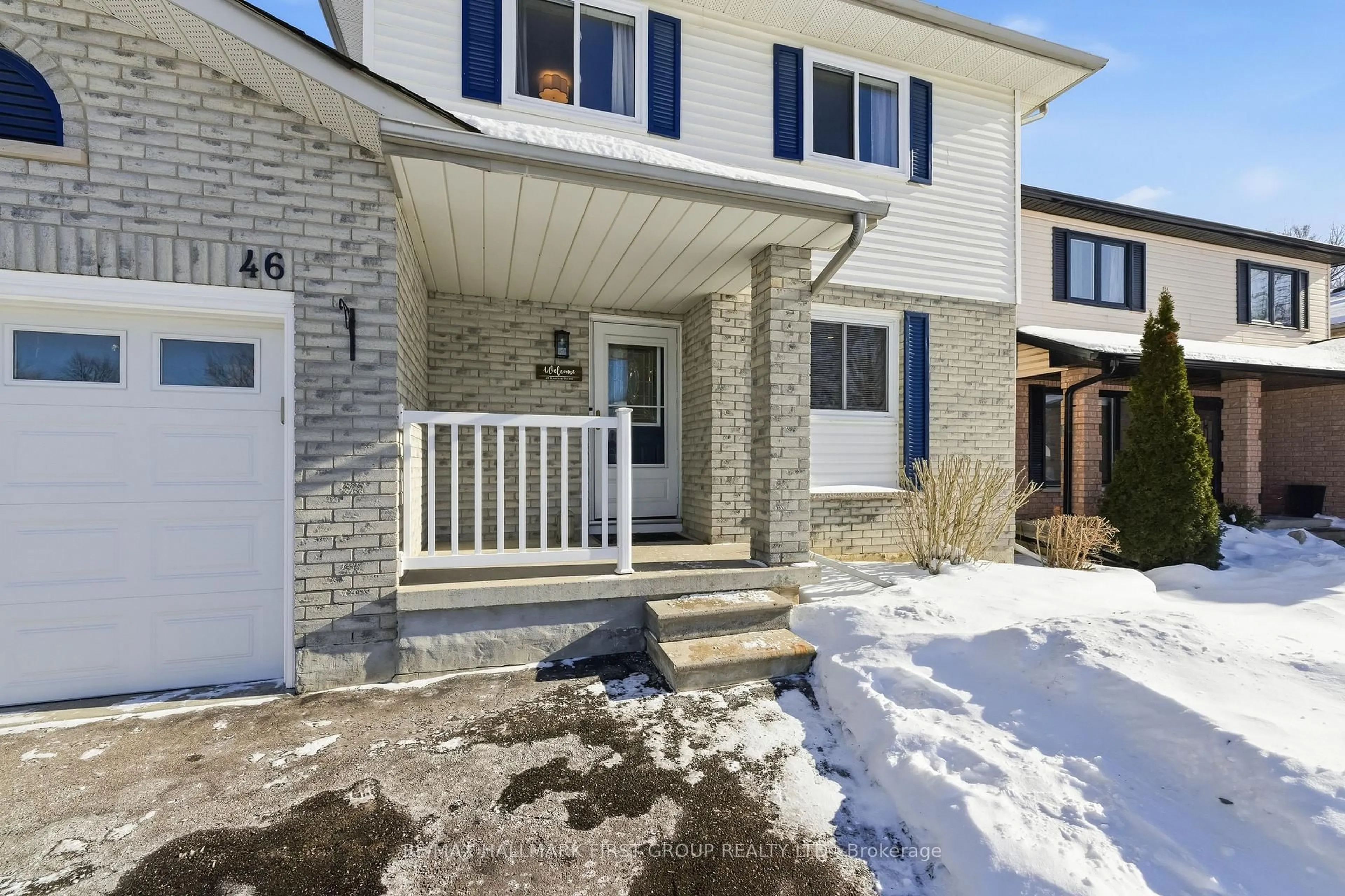 Home with brick exterior material, street for 46 Kintyre St, Clarington Ontario L1E 2E3