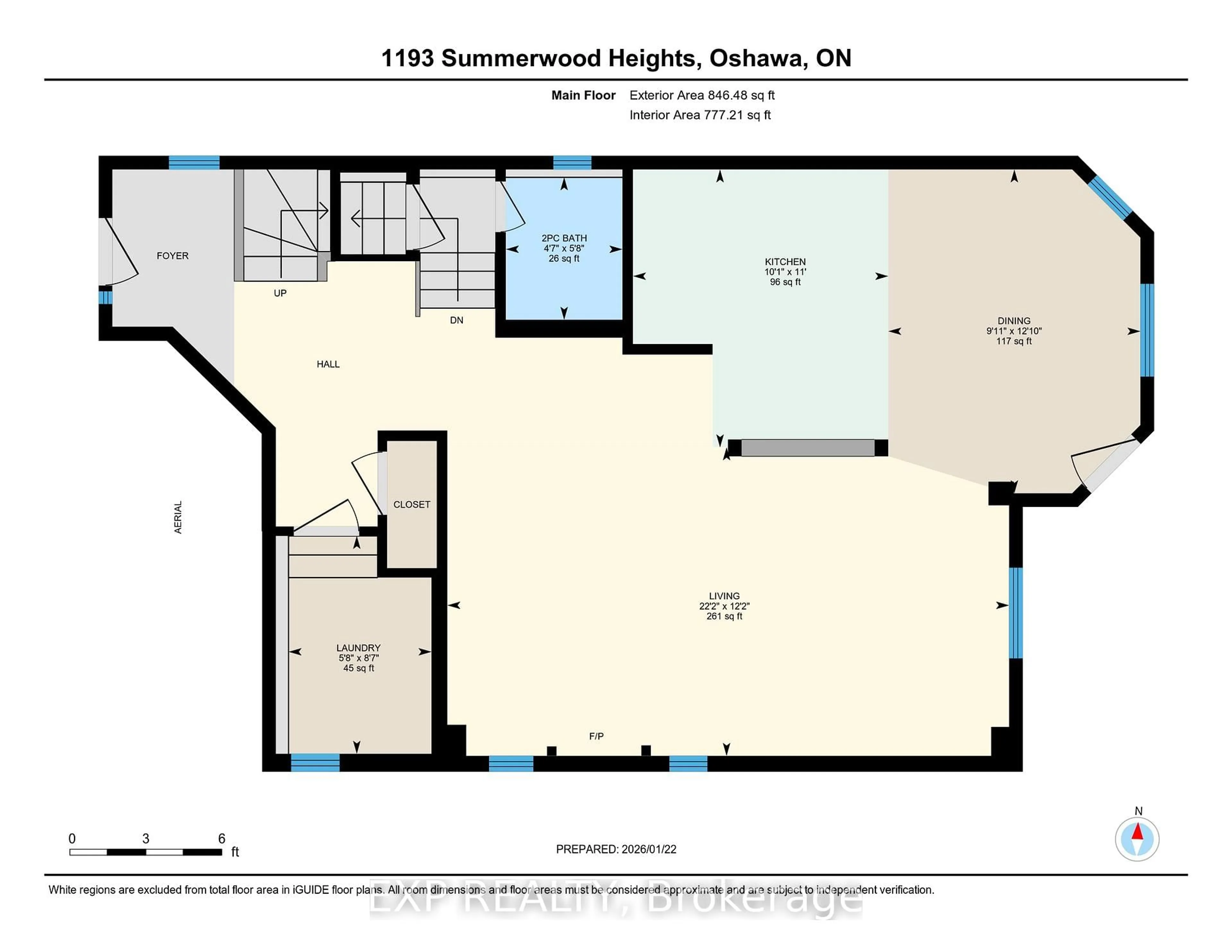 Floor plan for 1193 Summerwood Hts, Oshawa Ontario L1K 2T8