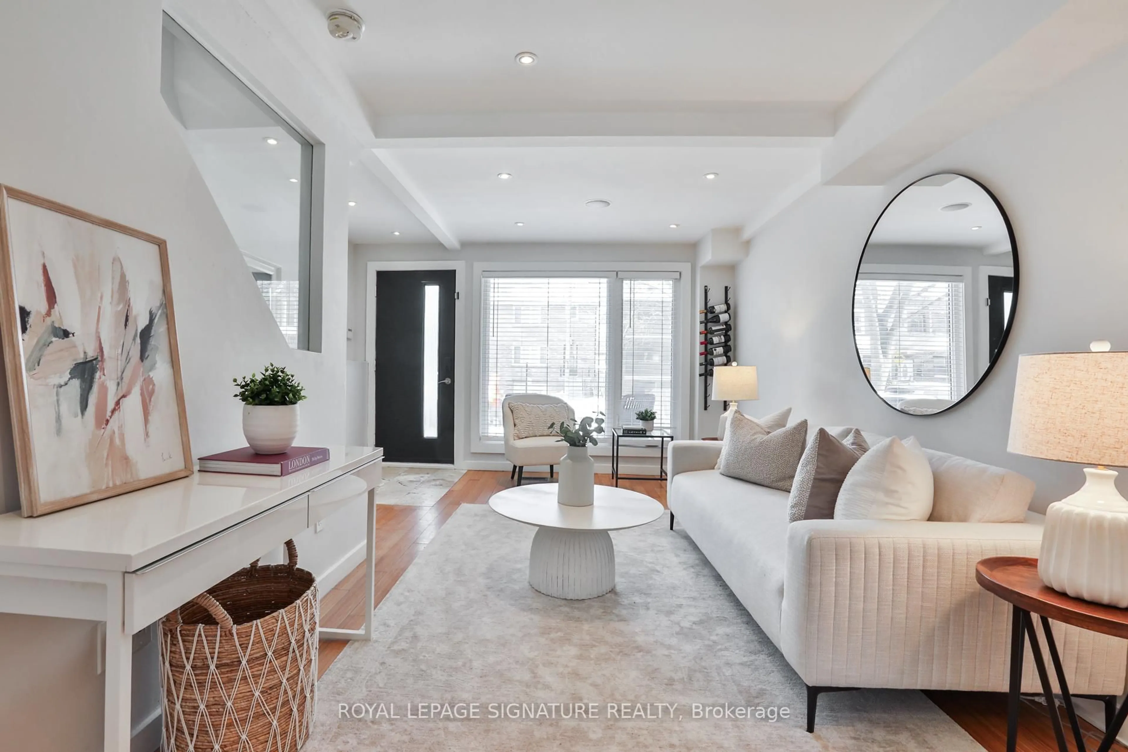 Living room with furniture, unknown for 37 Rhodes Ave, Toronto Ontario M4L 2Z8