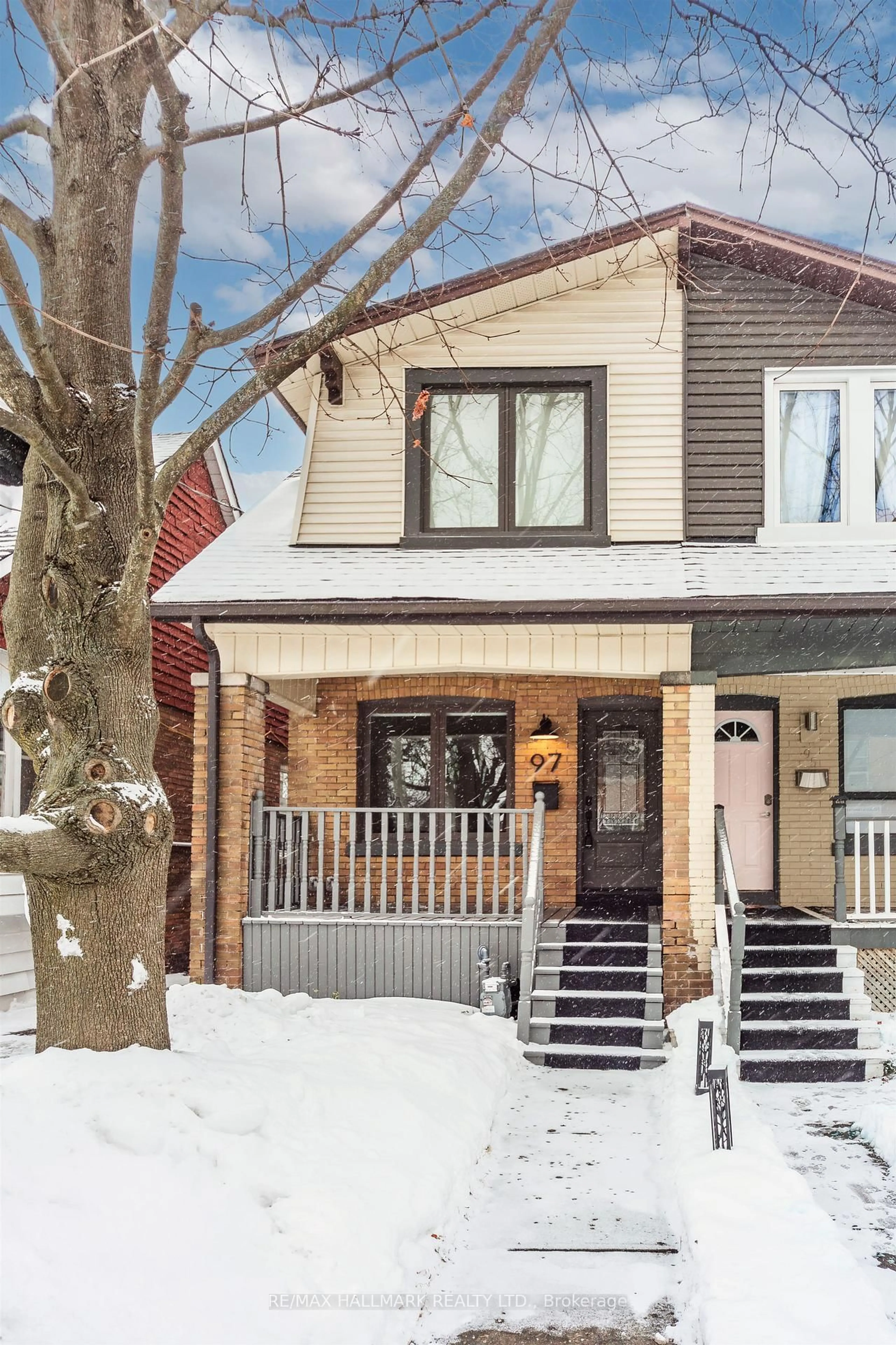 Home with brick exterior material, street for 97 Queensdale Ave, Toronto Ontario M4J 1Y2