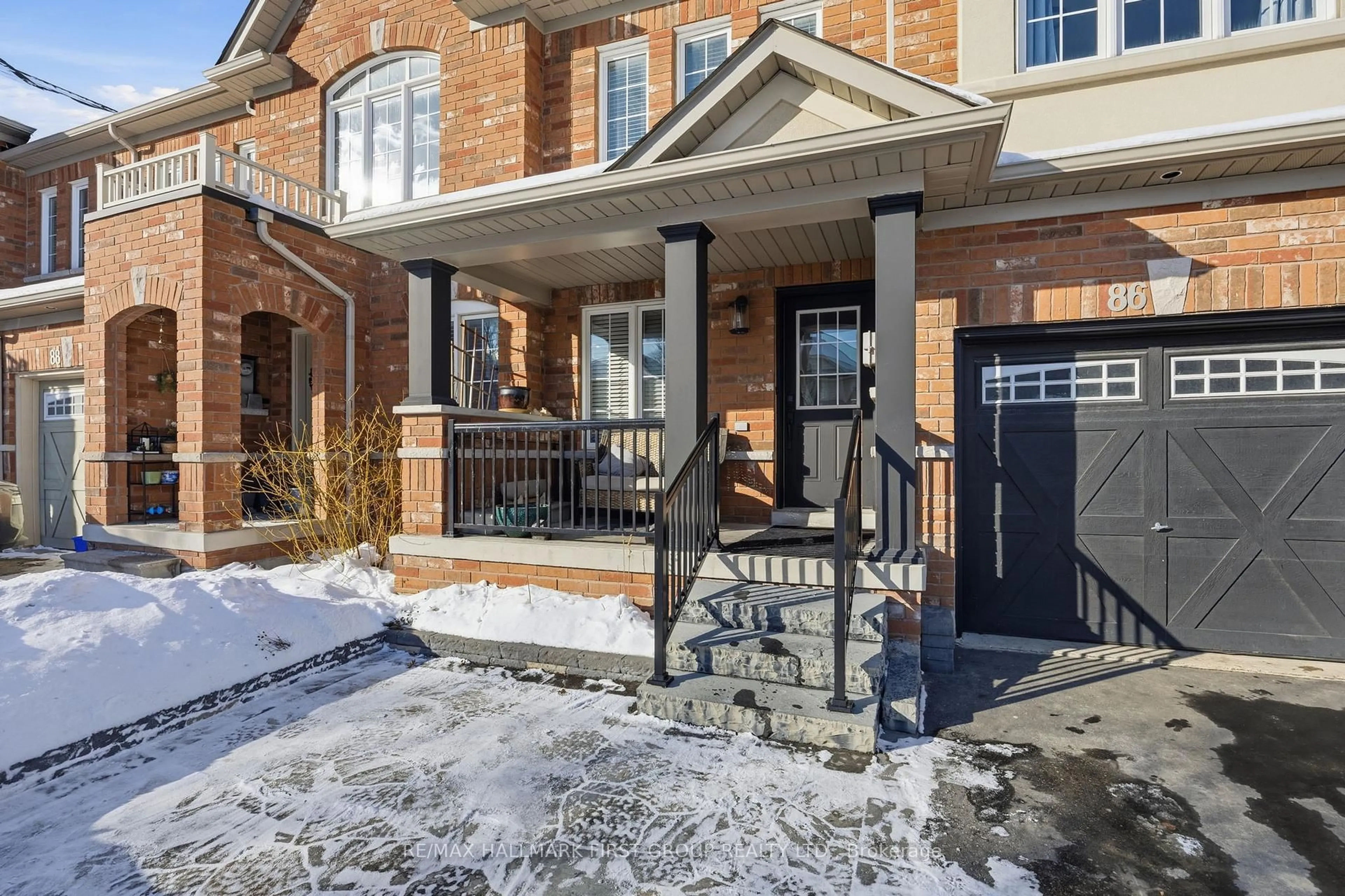 Home with brick exterior material, street for 86 Elliottglen Dr, Ajax Ontario L1Z 0H1