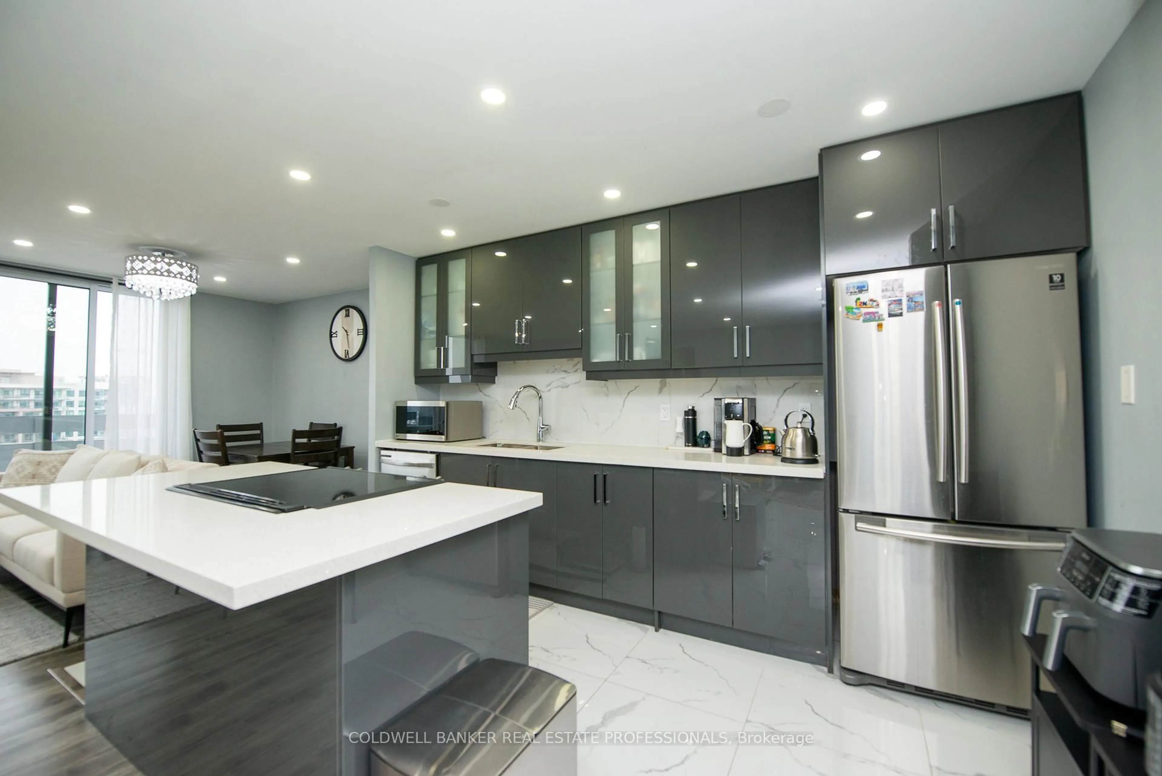 Contemporary kitchen, ceramic/tile floor for 1210 Radom St #1901, Pickering Ontario L1W 2Z3