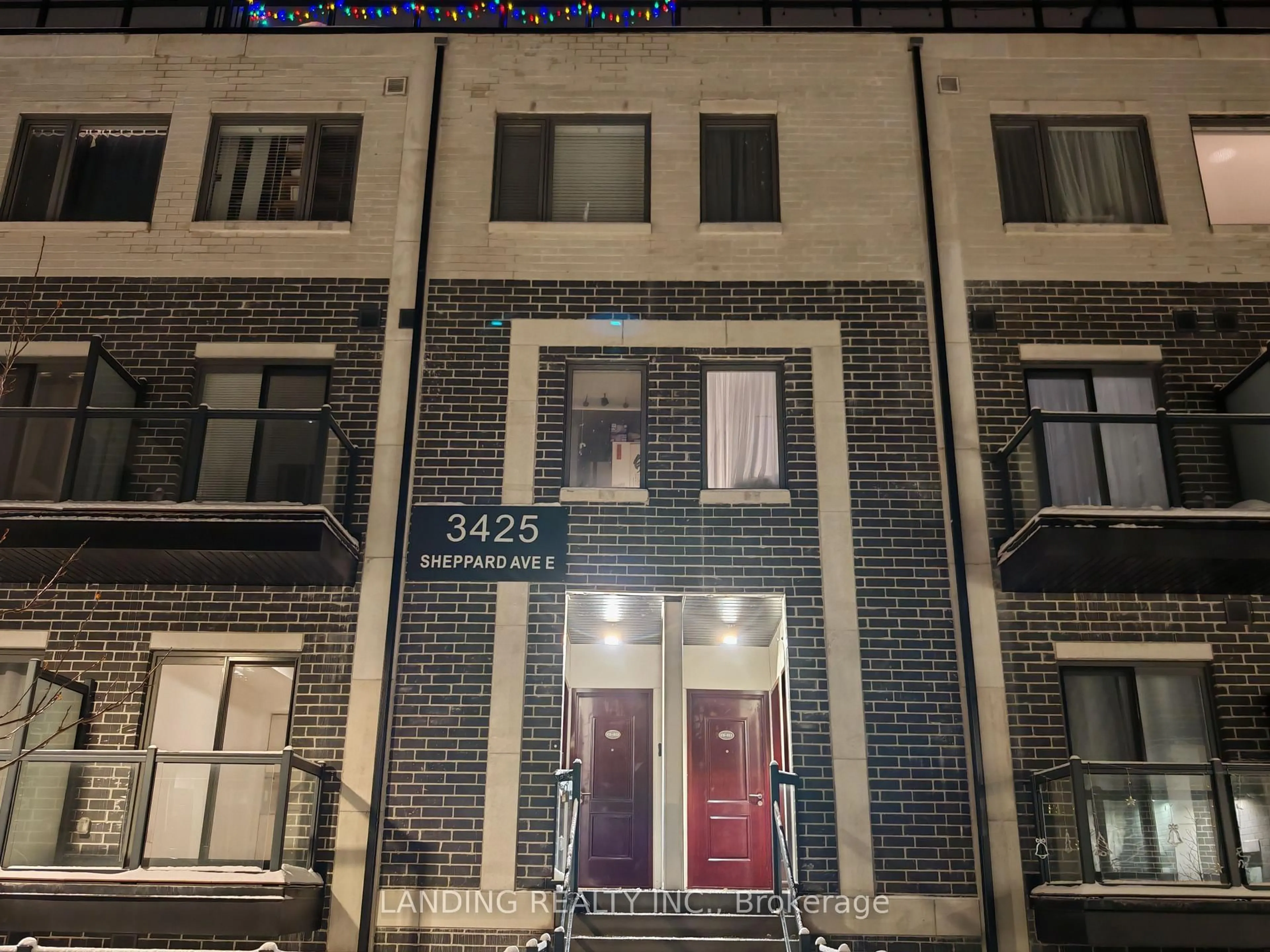 A pic from outside/outdoor area/front of a property/back of a property/a pic from drone, building for 3425 Sheppard Ave #205, Toronto Ontario M1T 0C5