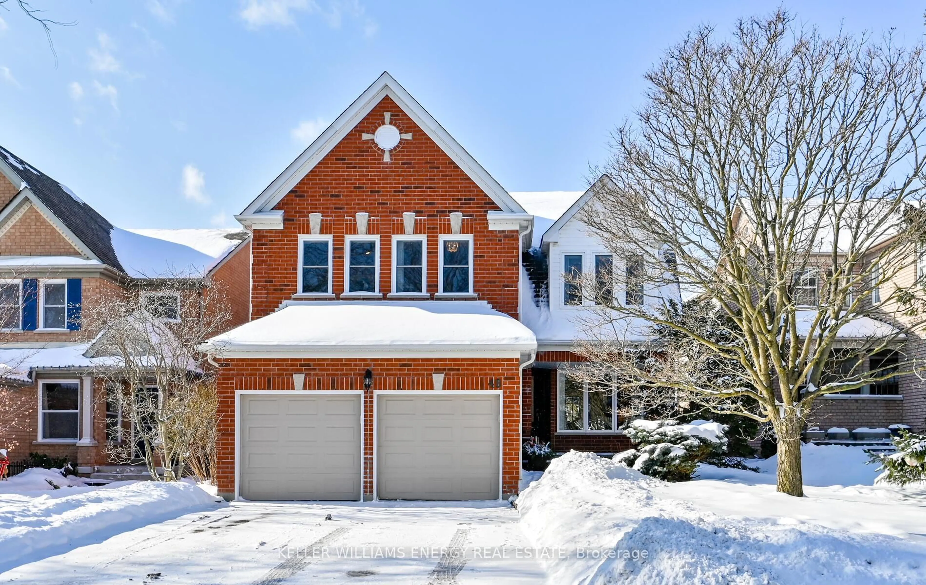 Home with brick exterior material, street for 48 Wetherburn Dr, Whitby Ontario L1P 1M7