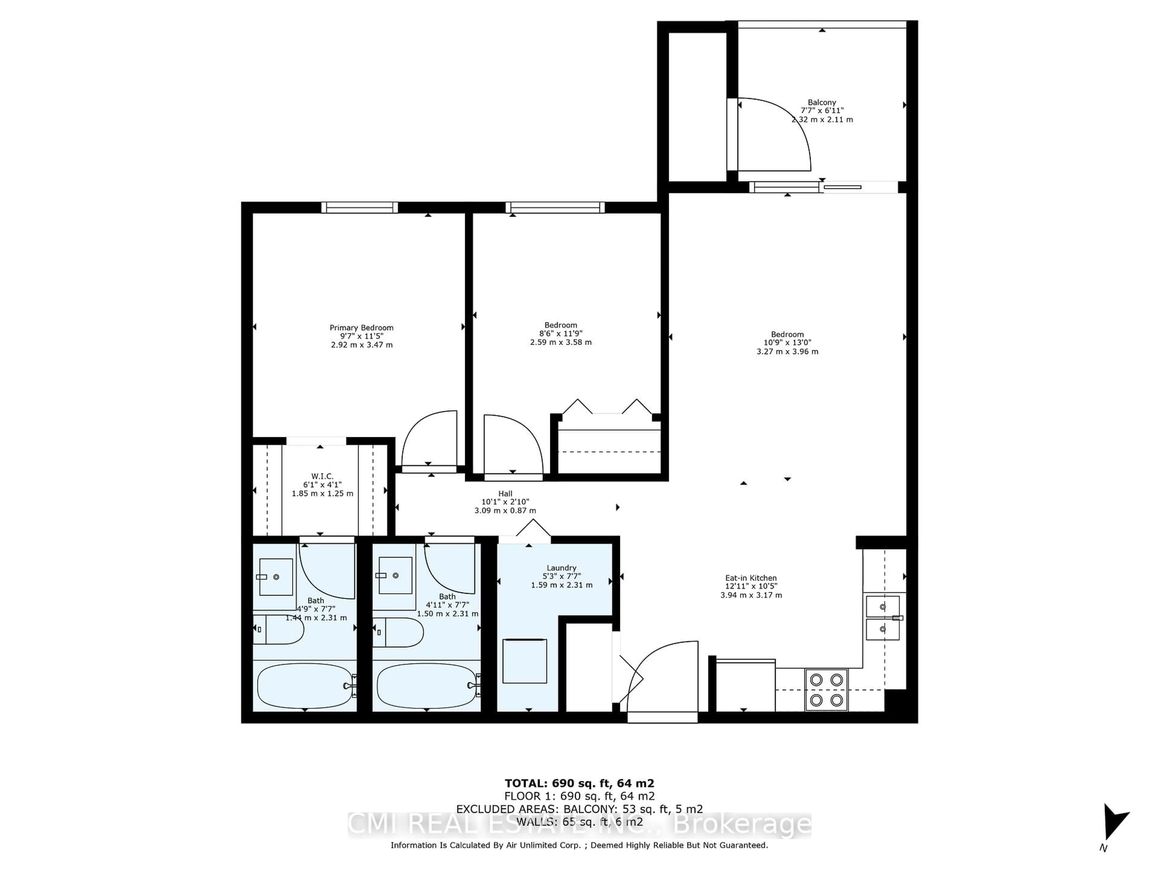 Floor plan for 5225 Finch Ave #203, Toronto Ontario M1S 5W8
