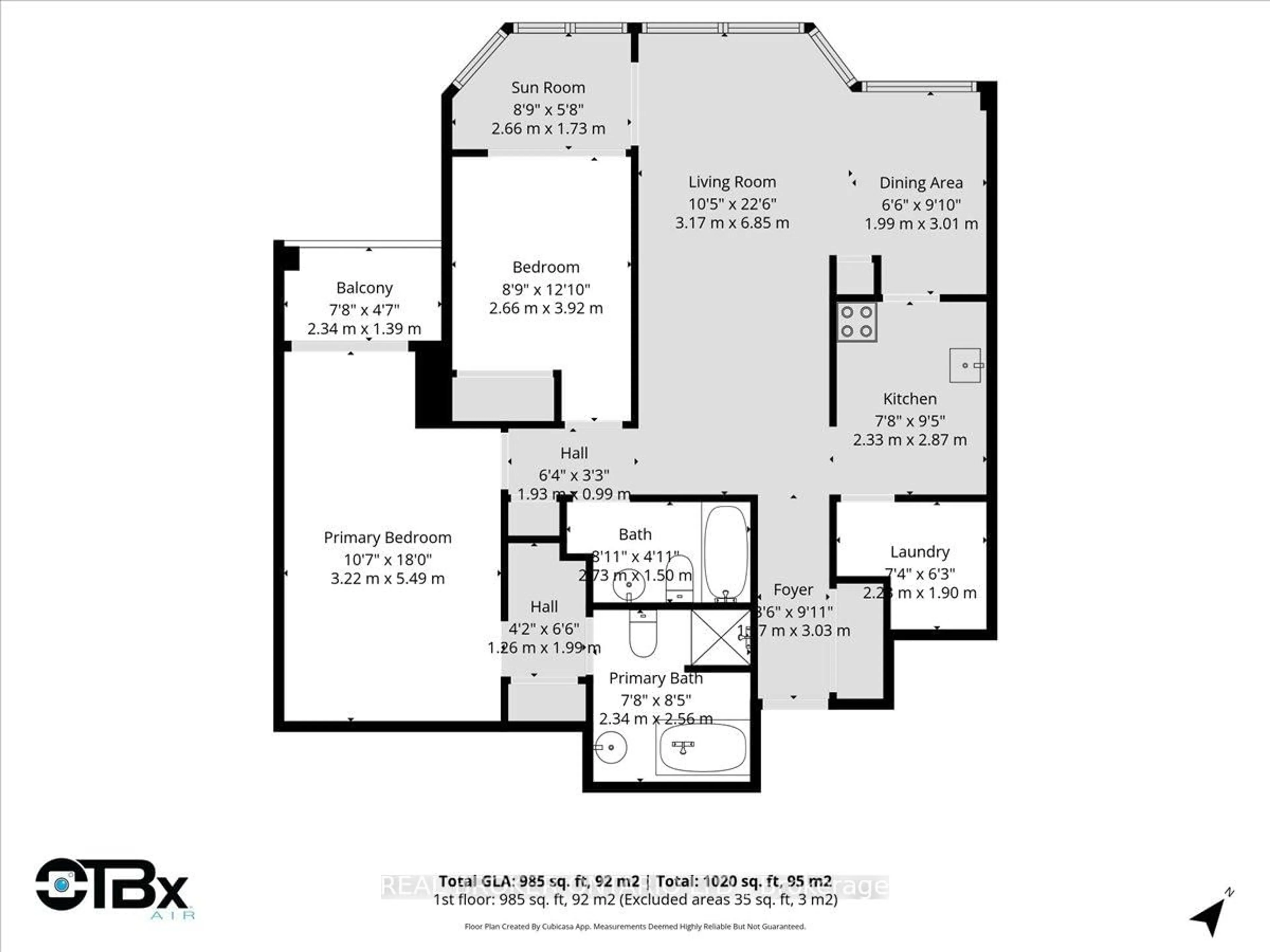 Floor plan for 3233 Eglington Ave #201, Toronto Ontario M1J 3N6