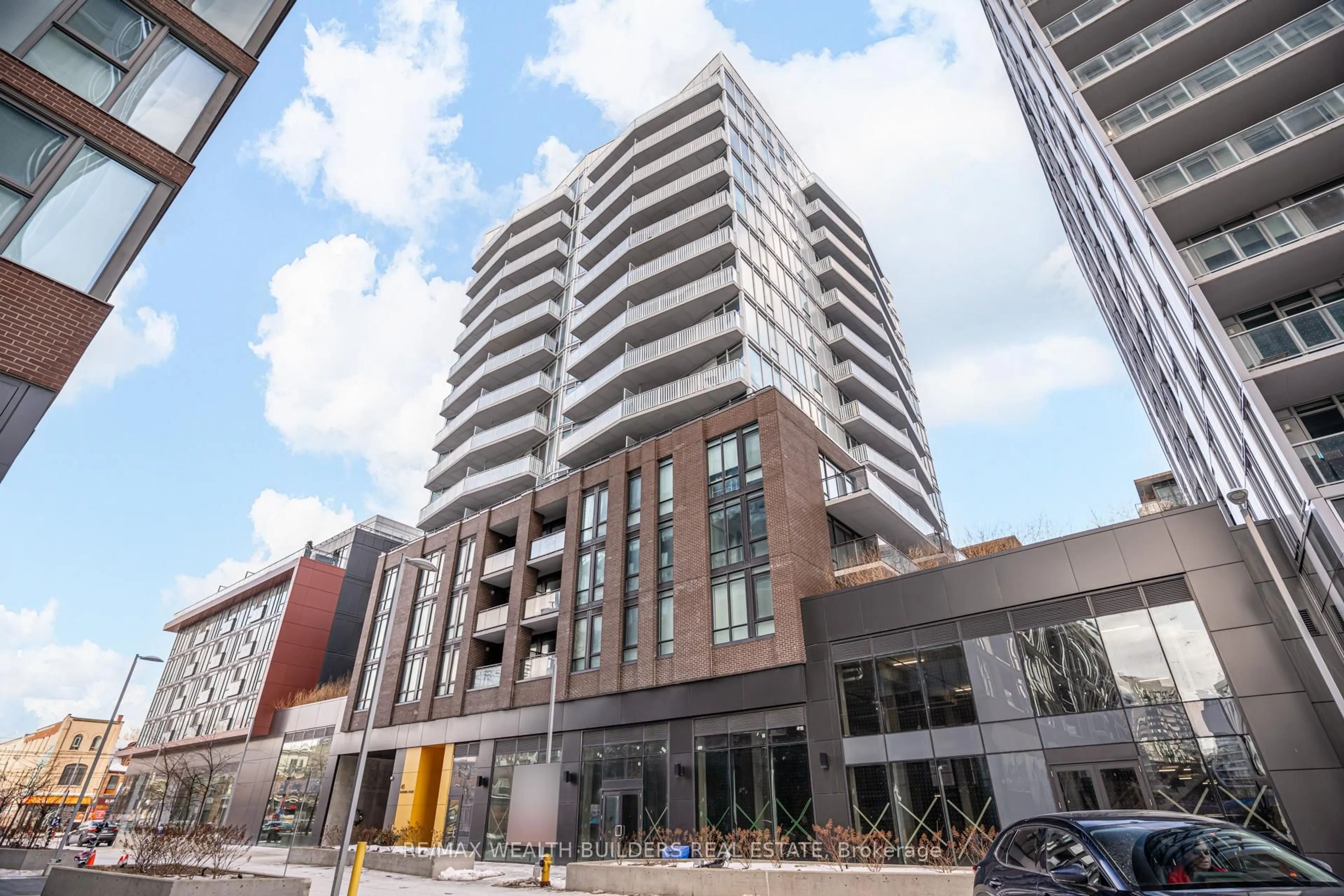 Patio, building for 45 Baseball Pl #1406, Toronto Ontario M4M 0E7