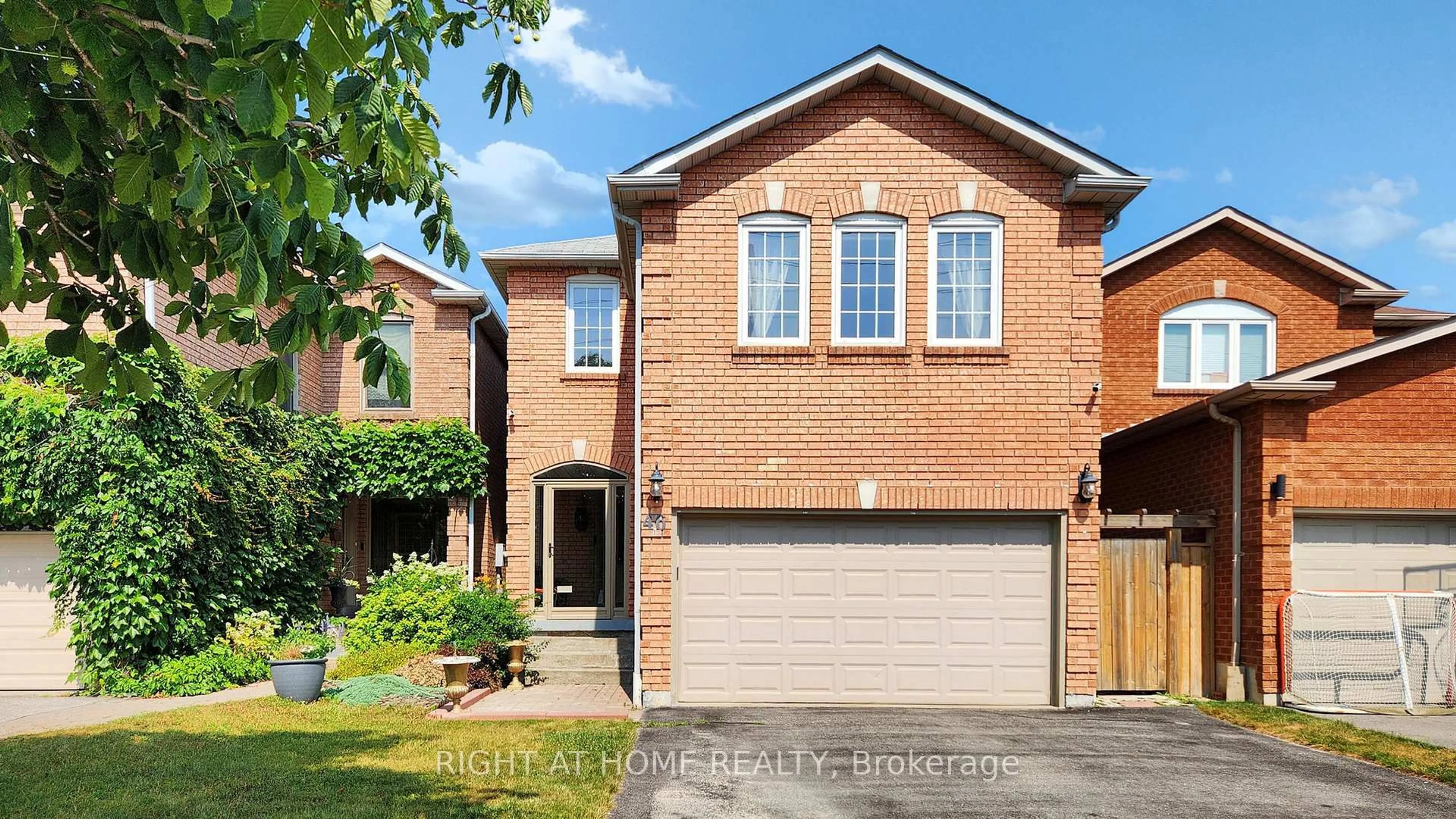 Home with brick exterior material, street for 46 Furrow Dr, Whitby Ontario L1R 1Y7