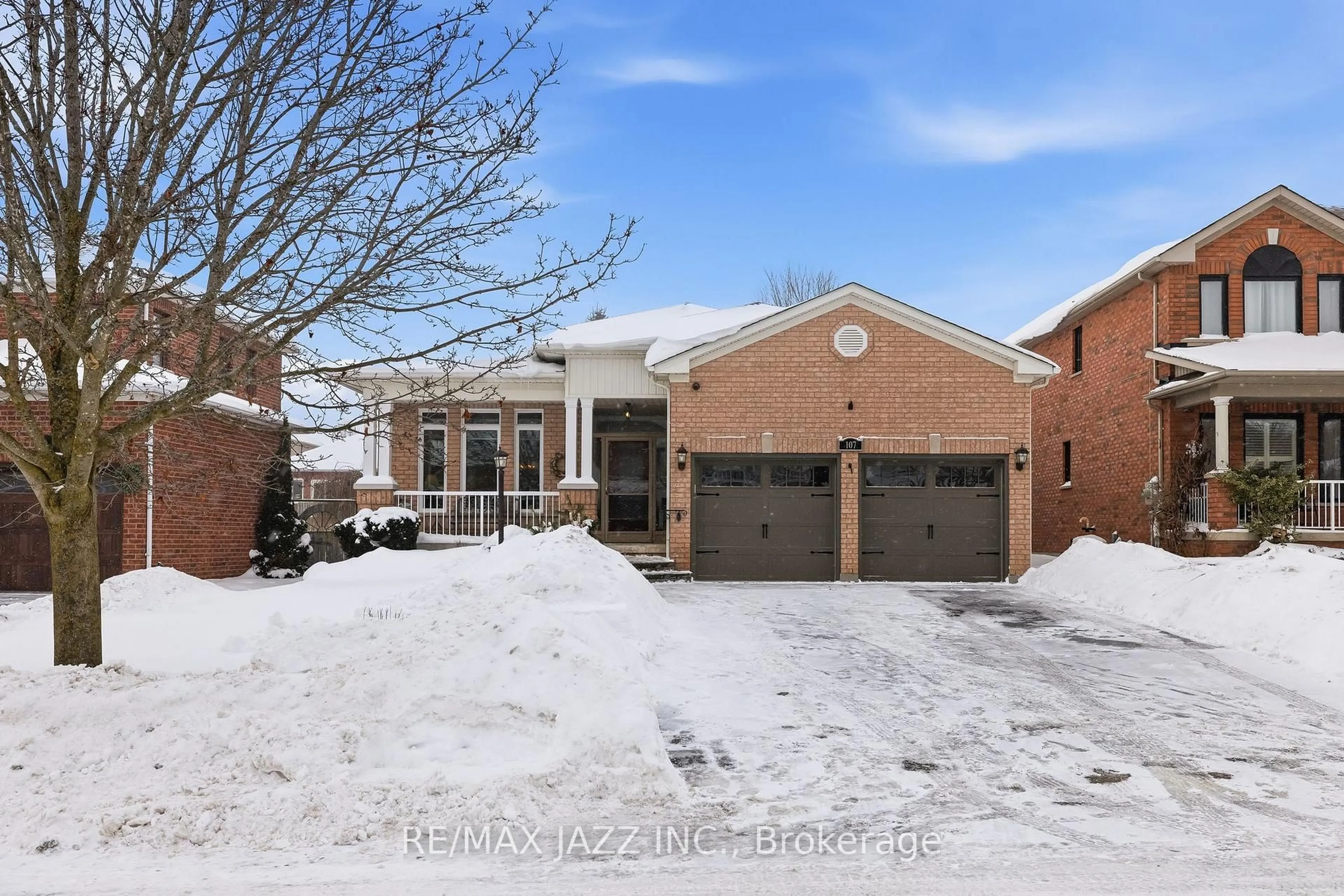 Home with brick exterior material, street for 107 Earl Cuddie Blvd, Scugog Ontario L9L 1T3