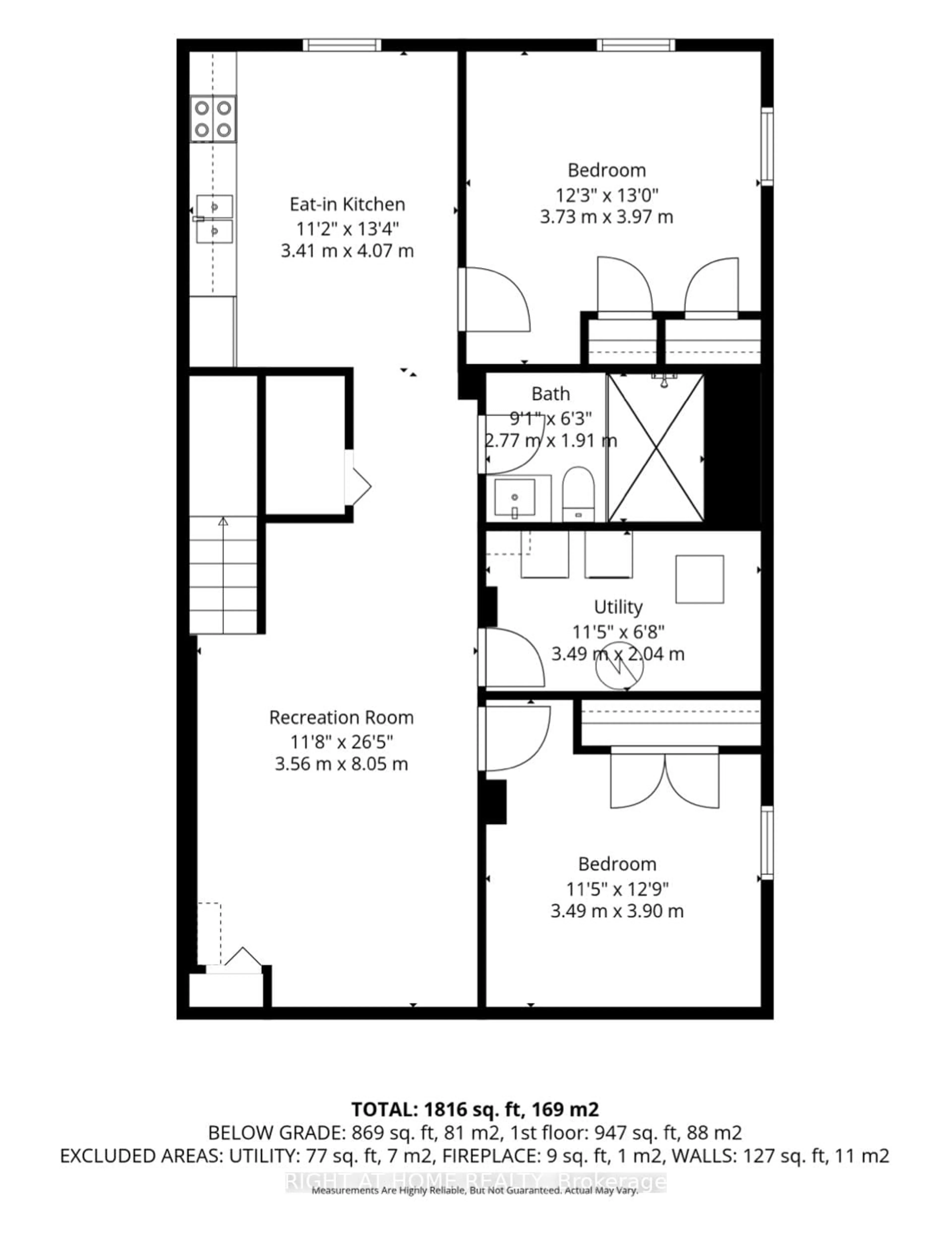 Floor plan for 162 Tower Dr, Toronto Ontario M1R 3P5