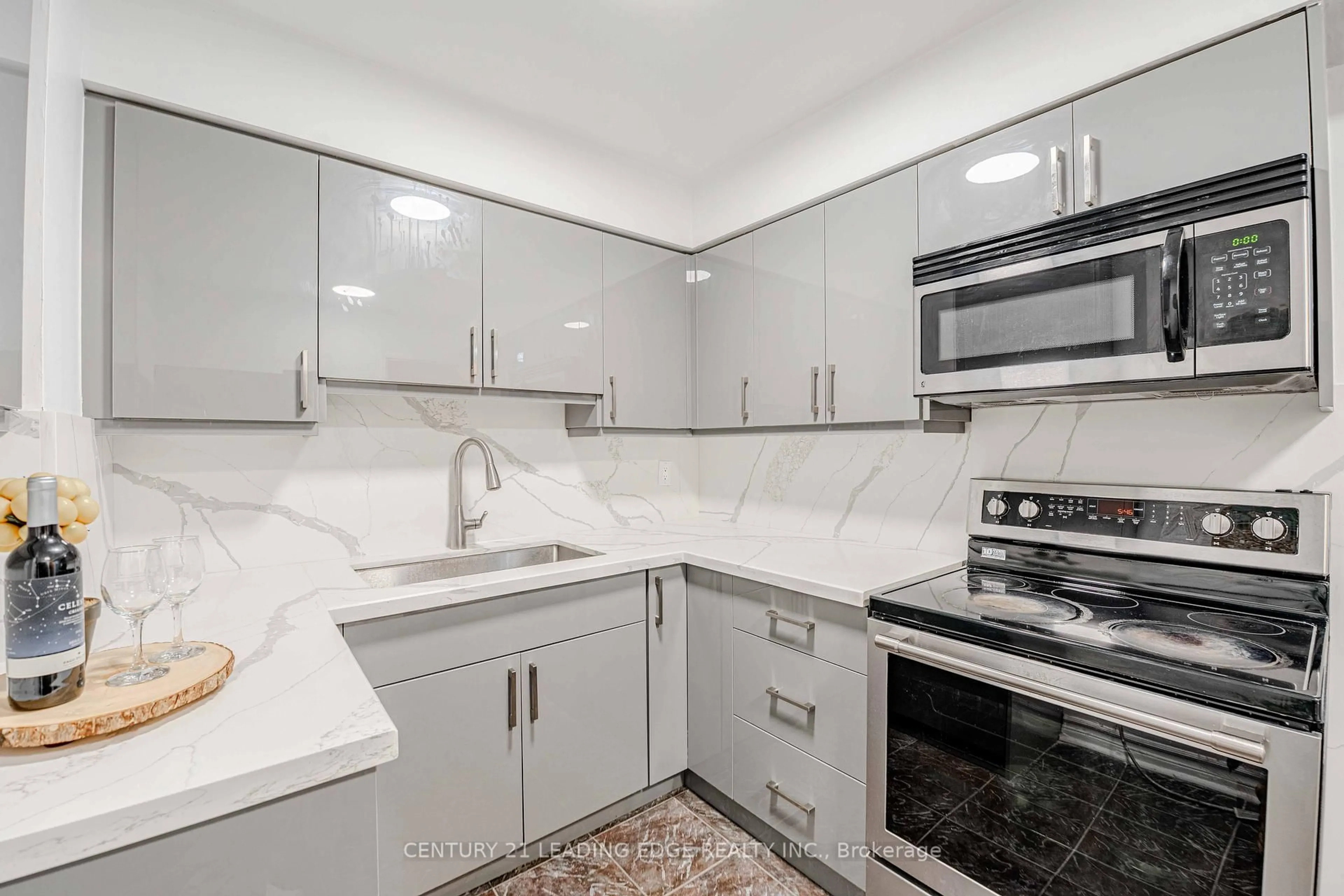 Standard kitchen, ceramic/tile floor for 15 Sewells Rd #801, Toronto Ontario M1B 3V7