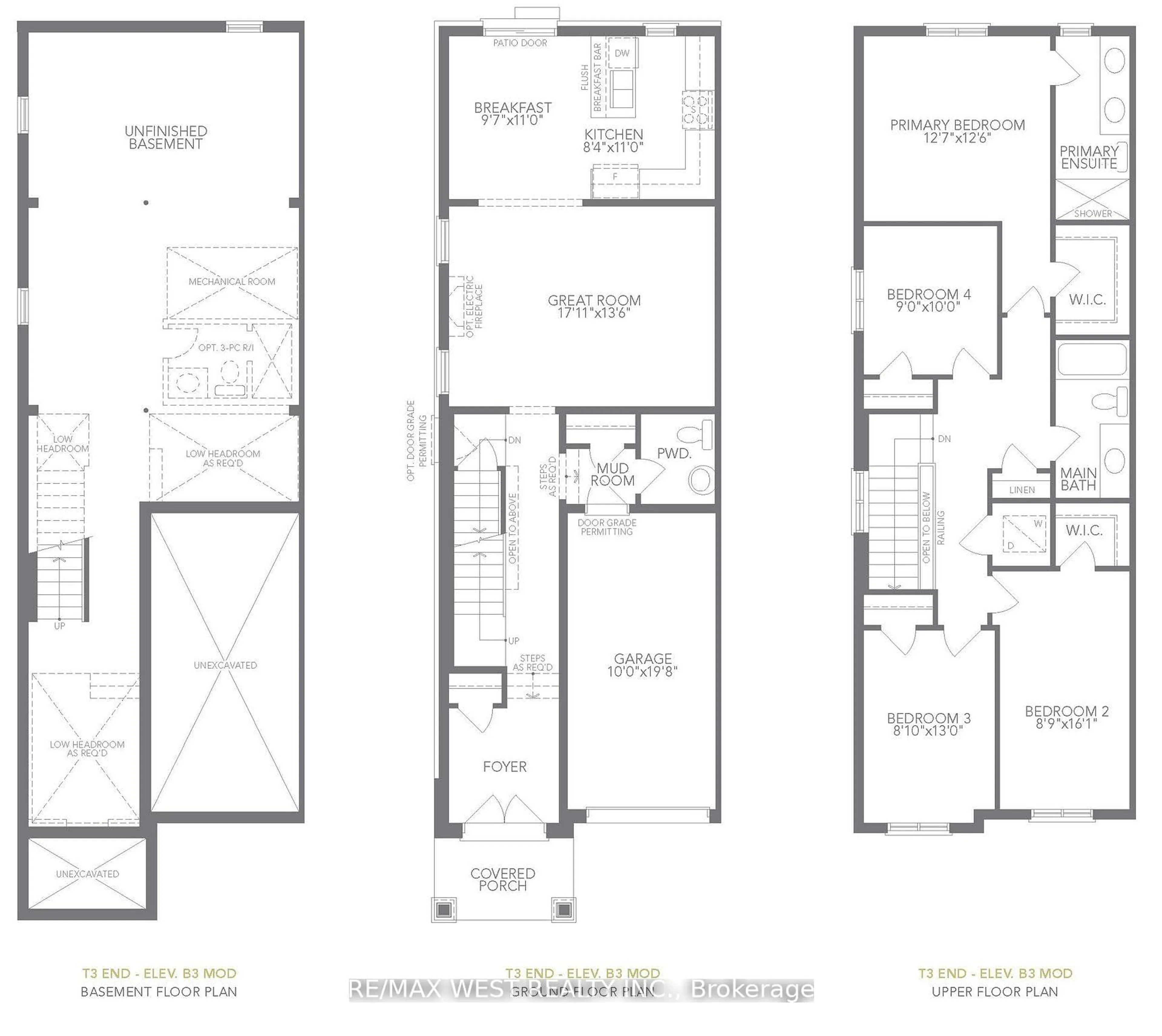 Floor plan for 1493 Wheatcroft Dr, Oshawa Ontario L1H 8L7