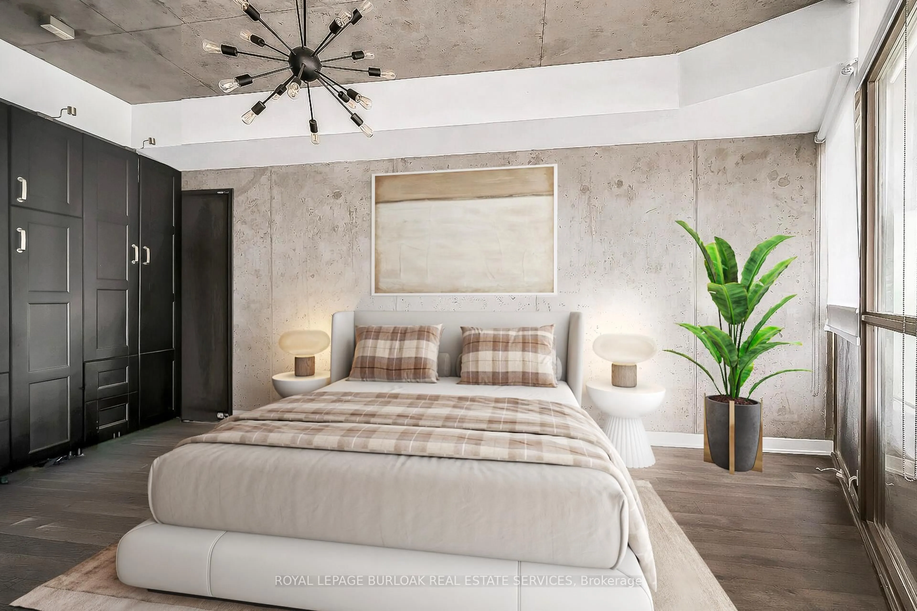 Bedroom with bed, unknown for 1201 Dundas St #902, Toronto Ontario M4M 1S2