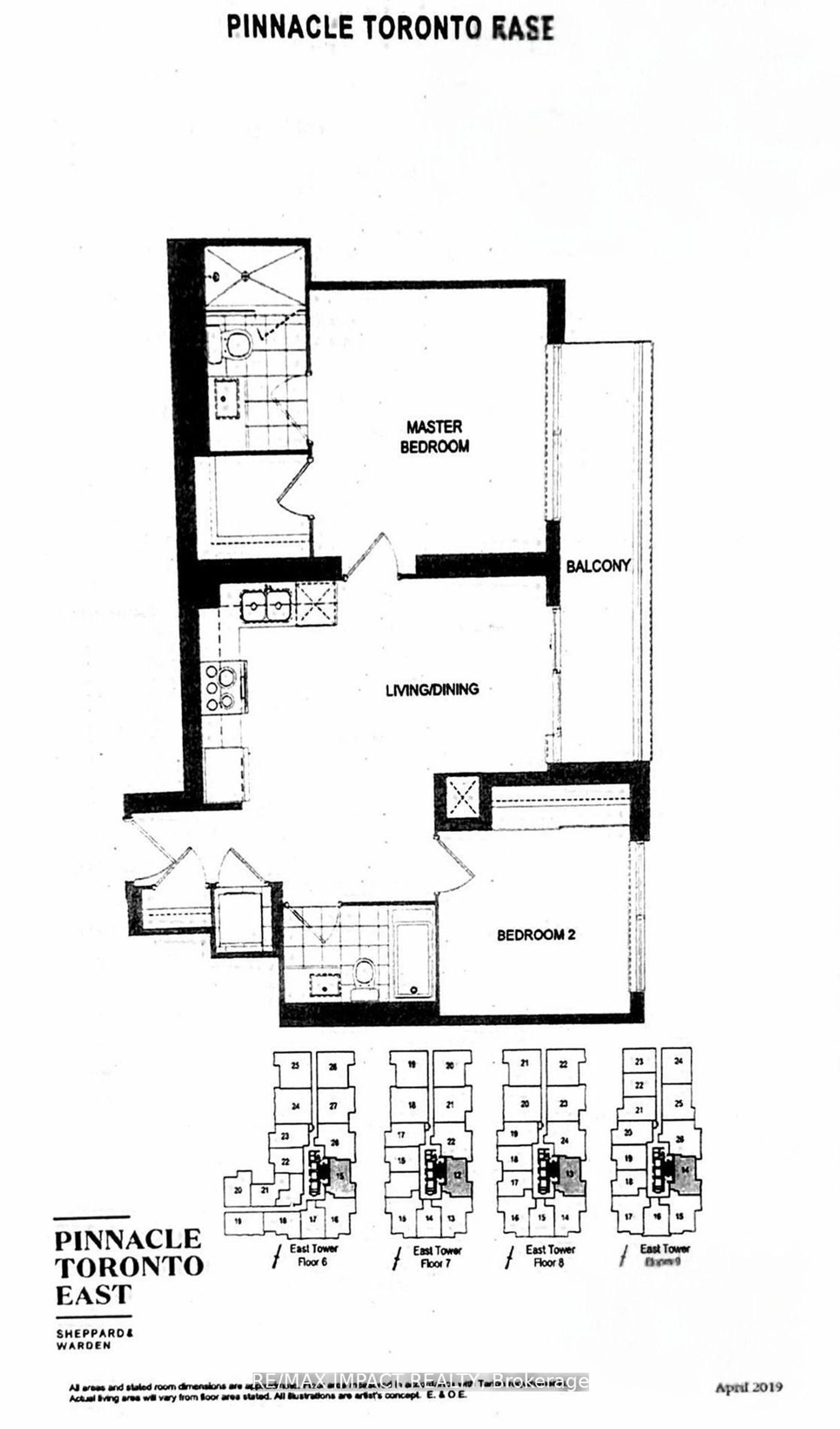 Floor plan for 3270 Sheppard Ave #821, Toronto Ontario M1T 3K3