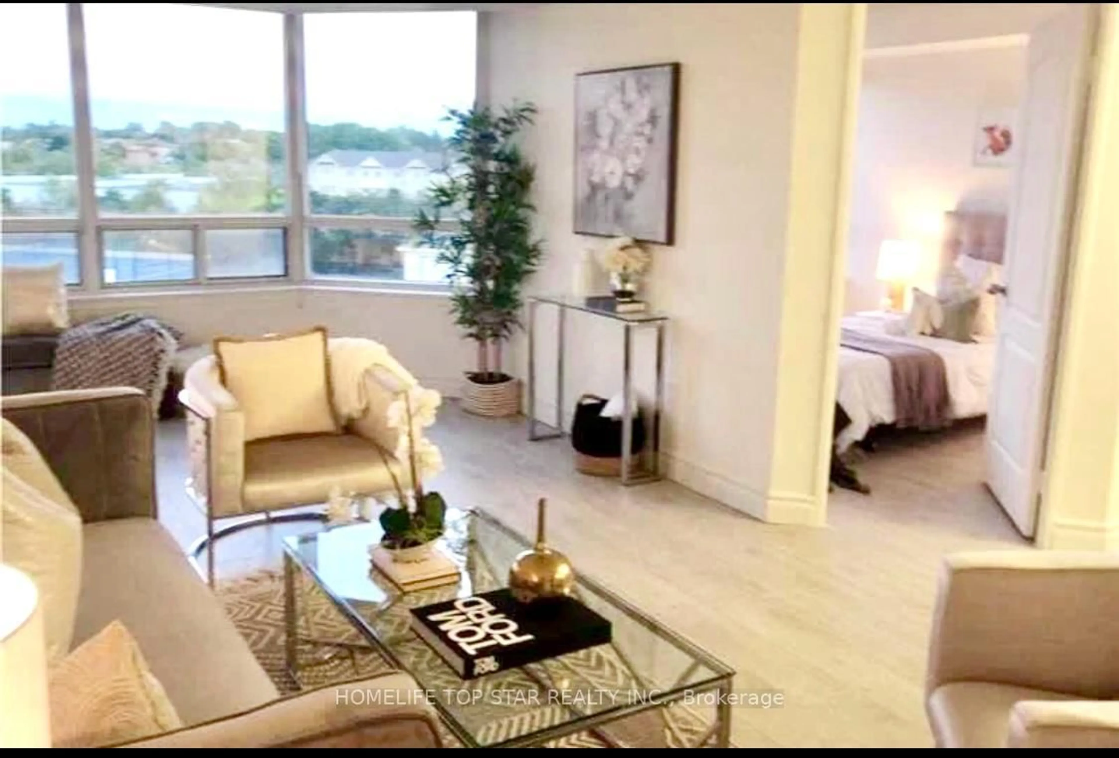 Living room with furniture, unknown for 1 Greystone Walk Dr #684, Toronto Ontario M1K 5J3