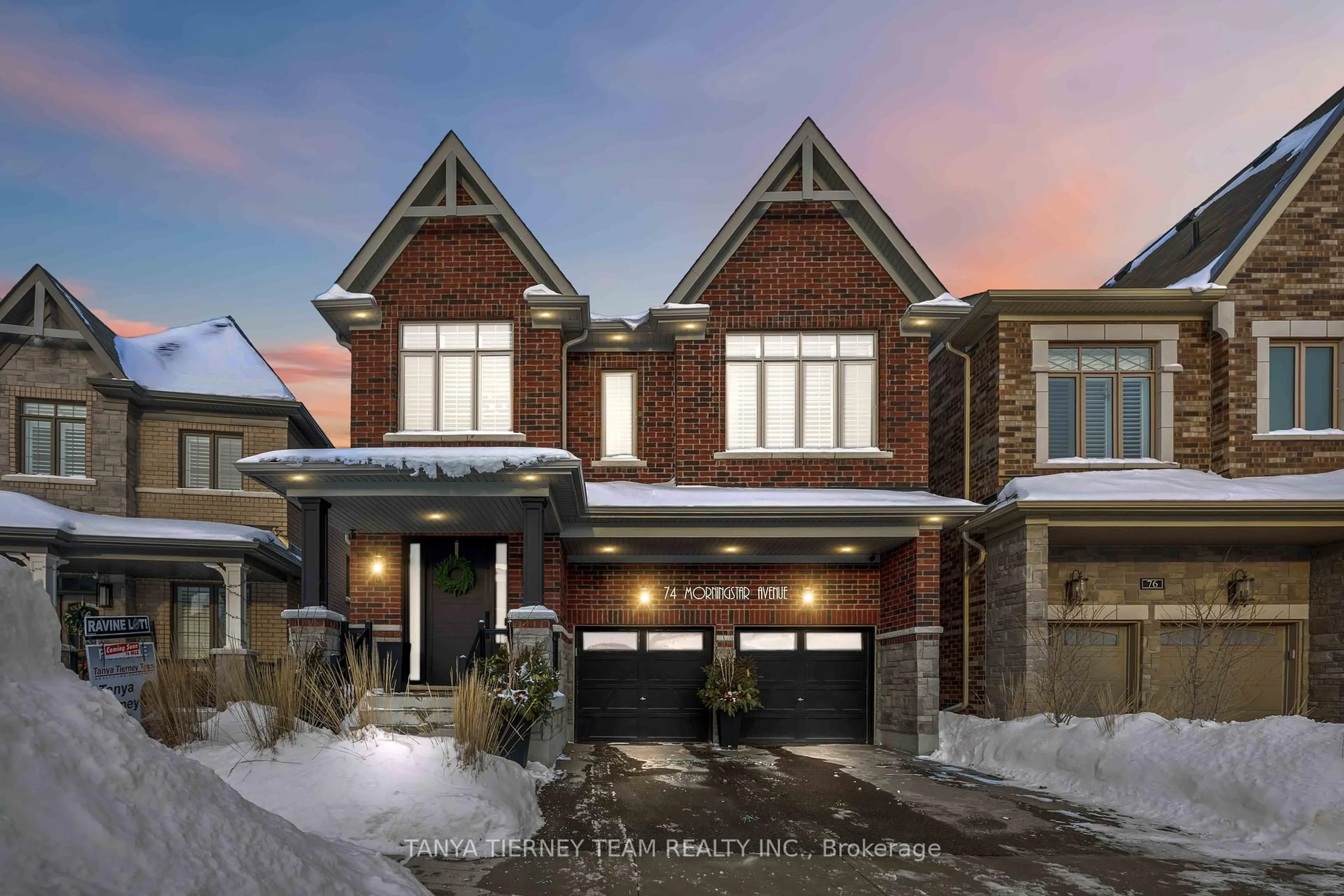 Home with brick exterior material, street for 74 Morningstar Ave, Whitby Ontario L1R 0P6