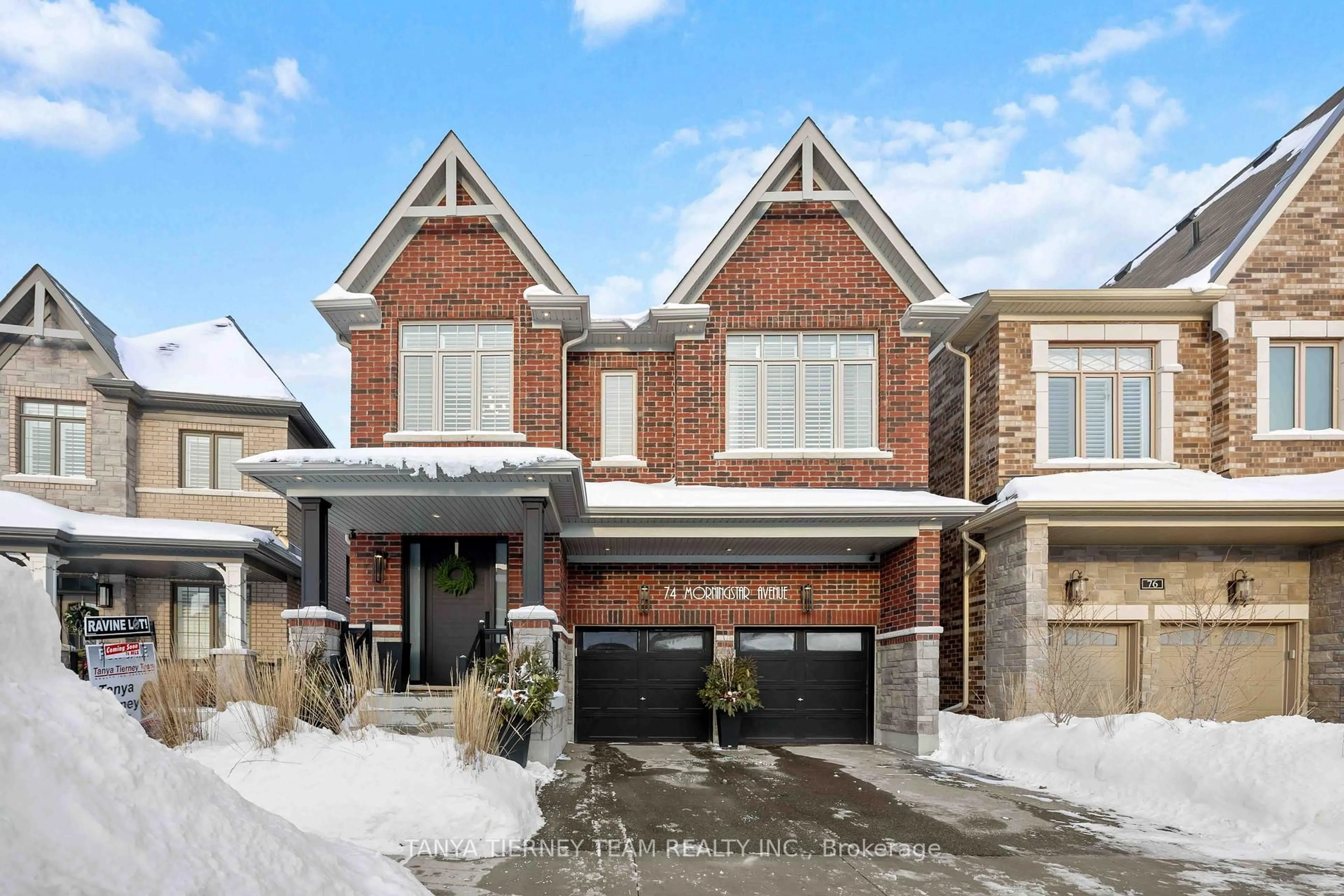 Home with brick exterior material, street for 74 Morningstar Ave, Whitby Ontario L1R 0P6