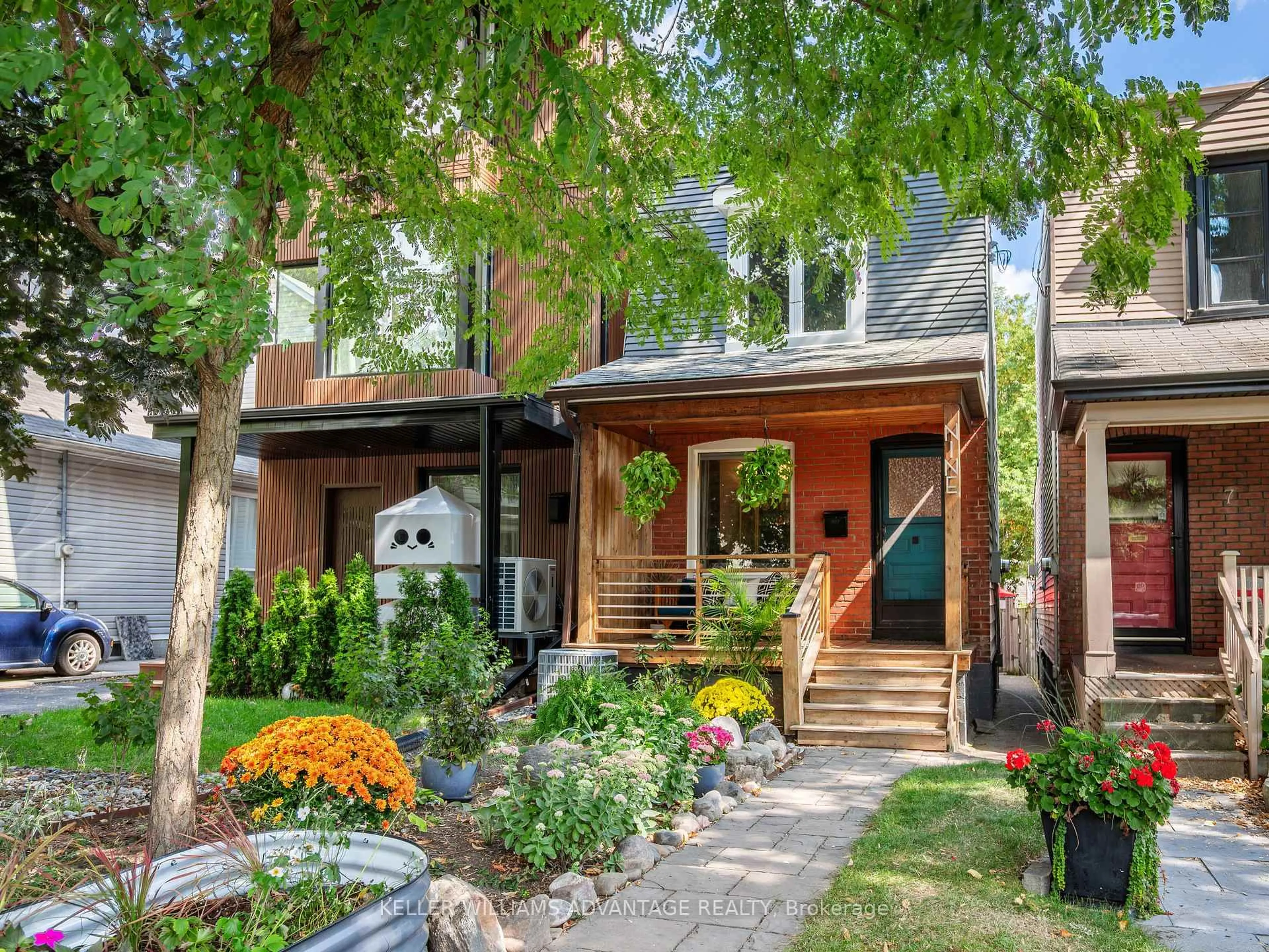 Home with brick exterior material, street for 9 Condor Ave, Toronto Ontario M4J 3M5