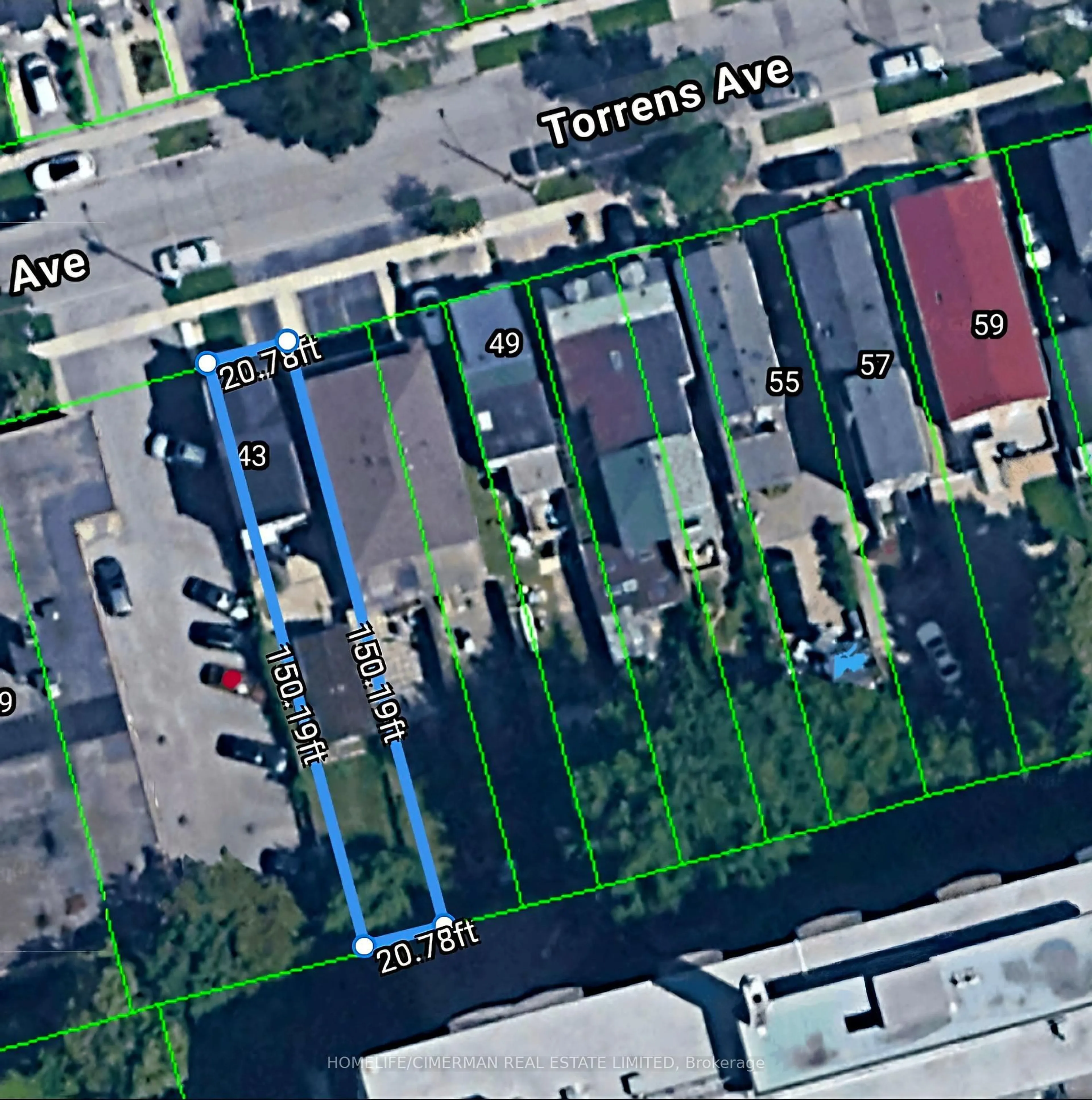 A pic from outside/outdoor area/front of a property/back of a property/a pic from drone, street for 43 Torrens Ave, Toronto Ontario M4K 2H9