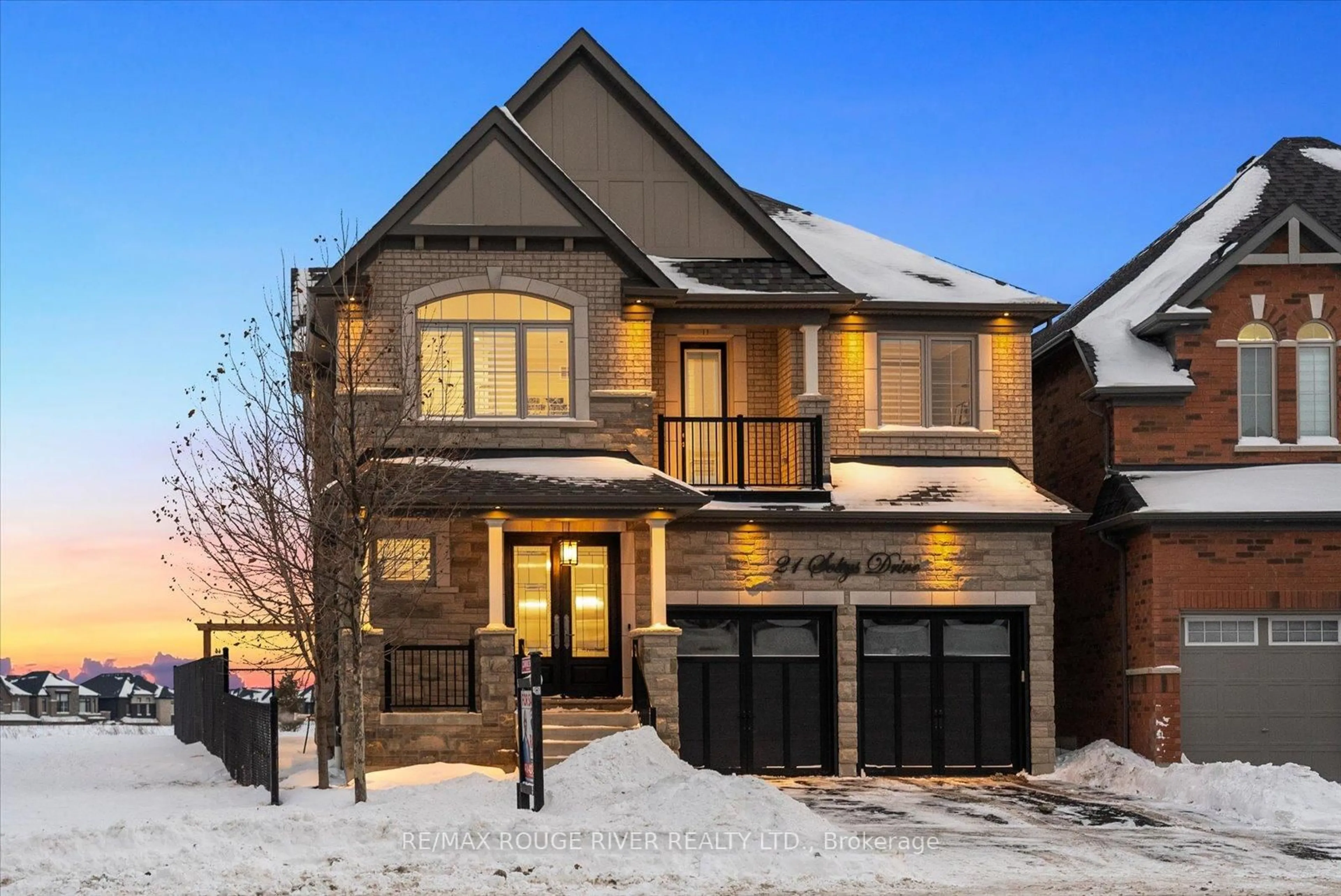 Home with brick exterior material, street for 21 Soltys Dr, Whitby Ontario L1P 0J3