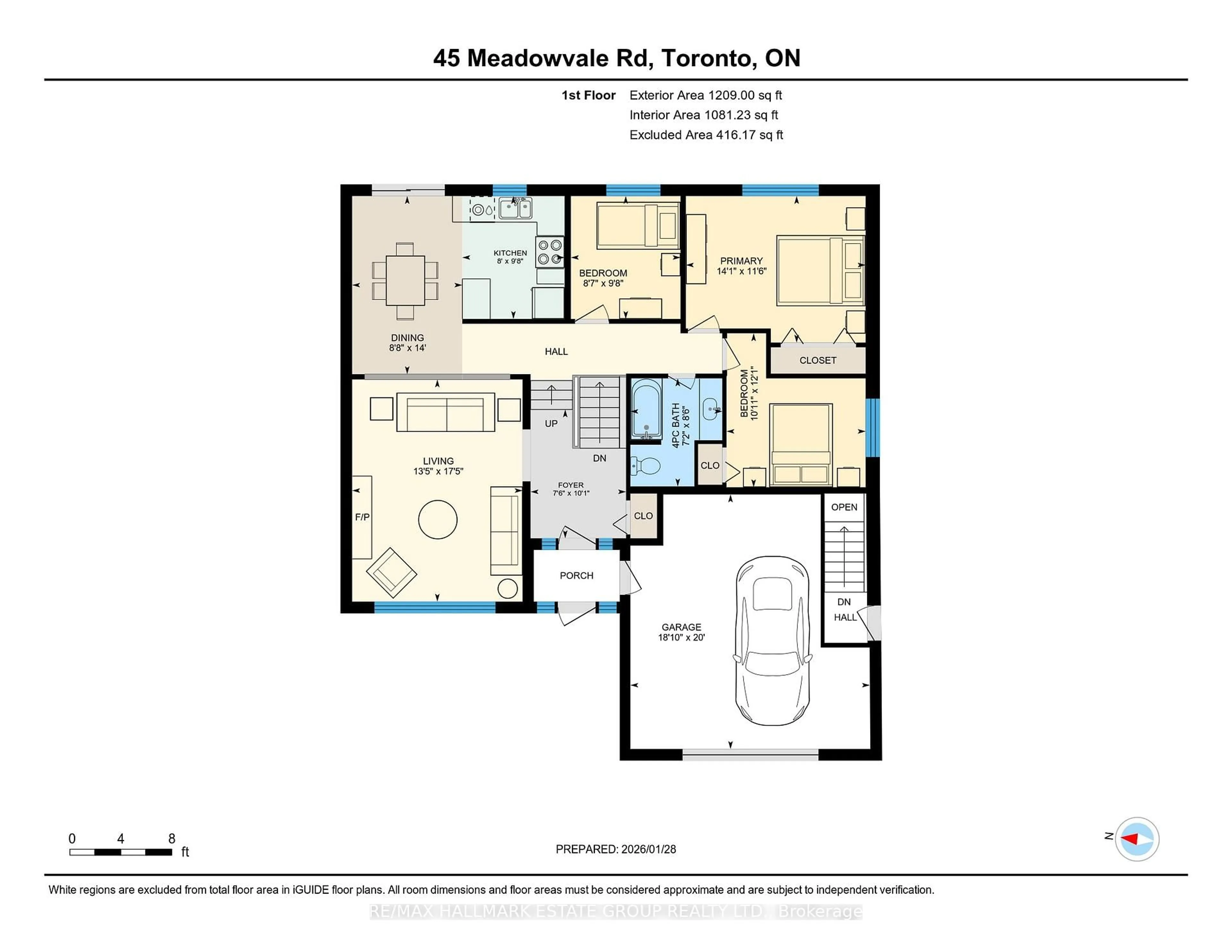 Floor plan for 45 Meadowvale Rd, Toronto Ontario M1C 1R7