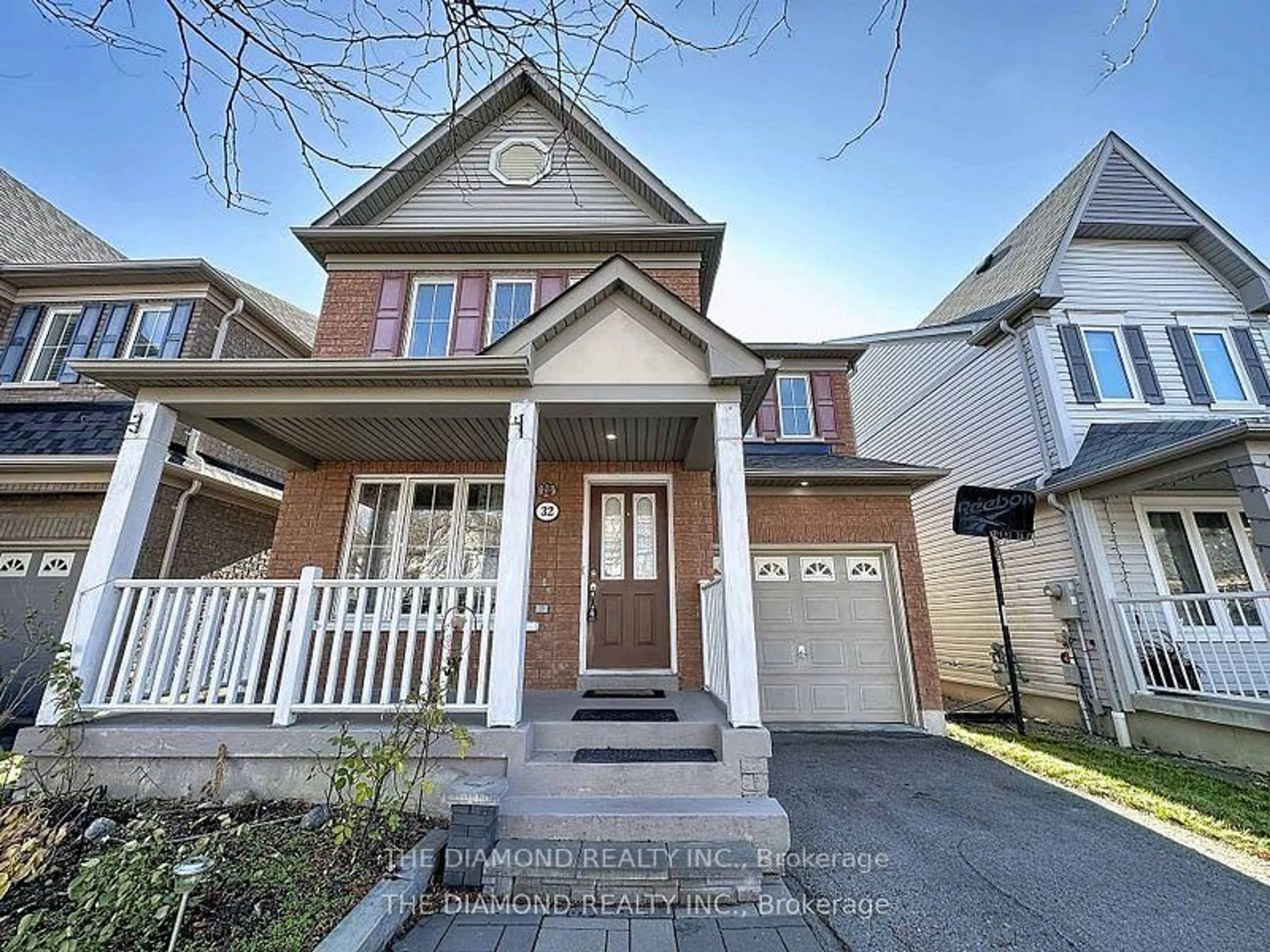 Home with brick exterior material, street for 32 Marriner Cres, Ajax Ontario L1Z 1Z1