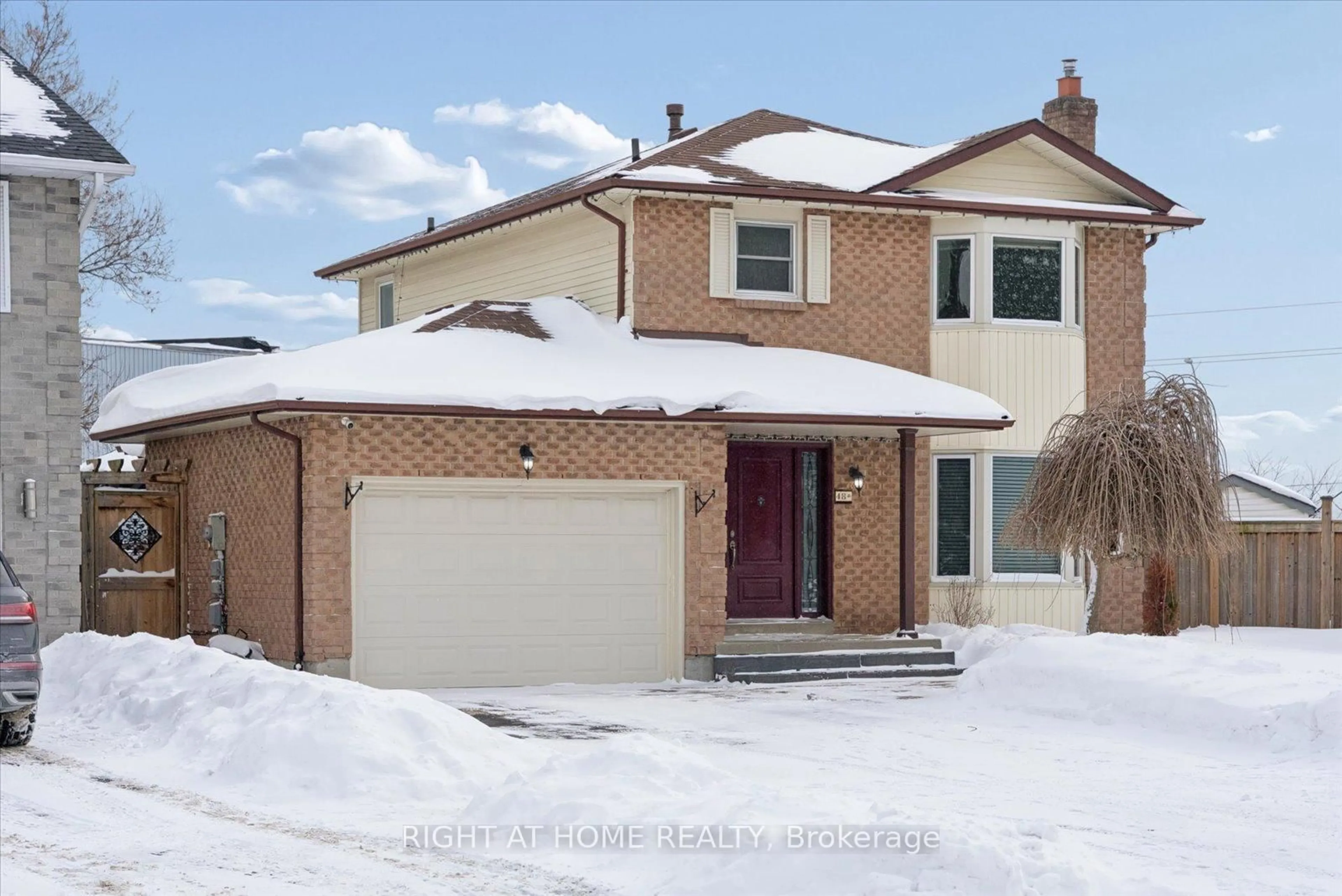 Home with brick exterior material, street for 48 Cherry Blossom Cres, Clarington Ontario L1E 1G7